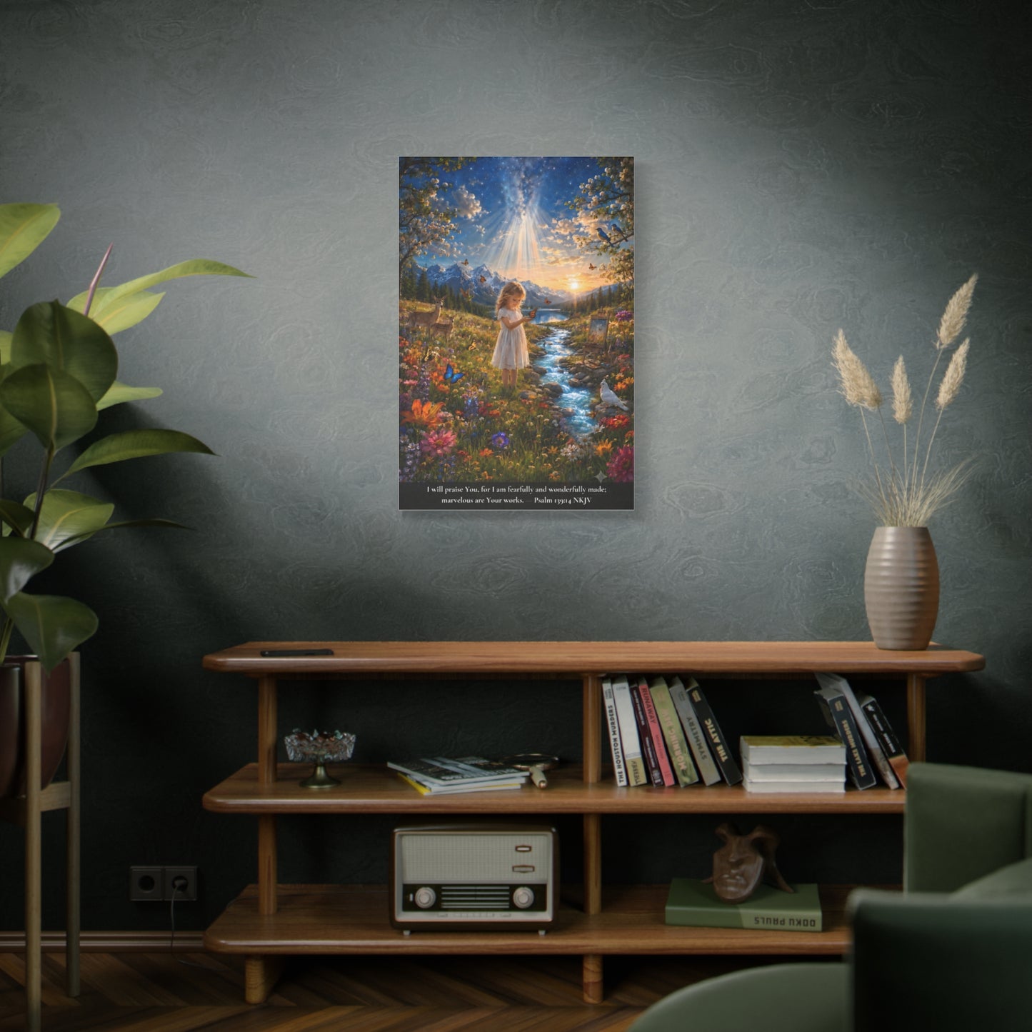 Fearfully and Wonderfully Made — Psalm 139:14 | Vibrant Christian Canvas Wall Art