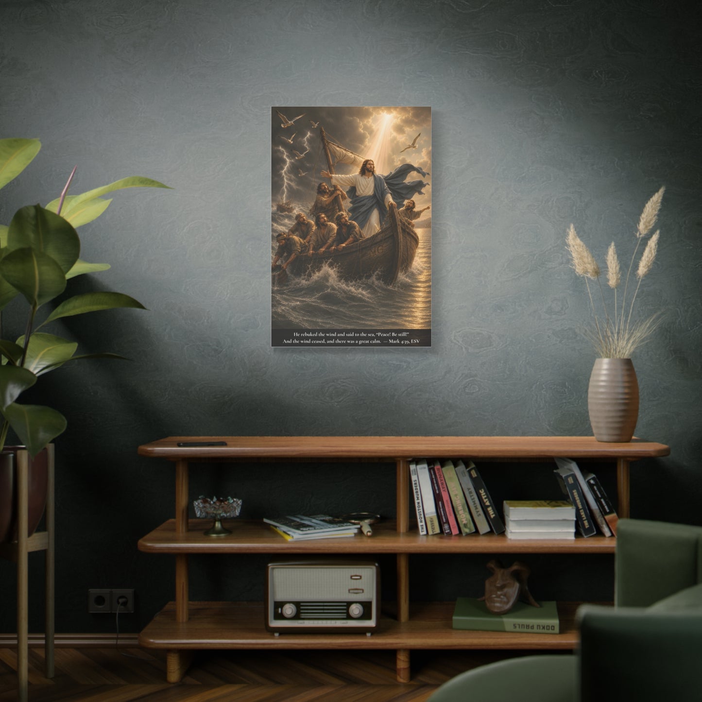 Jesus Saves Peter — Matthew 14:30-31 | Classic Christian Canvas Art