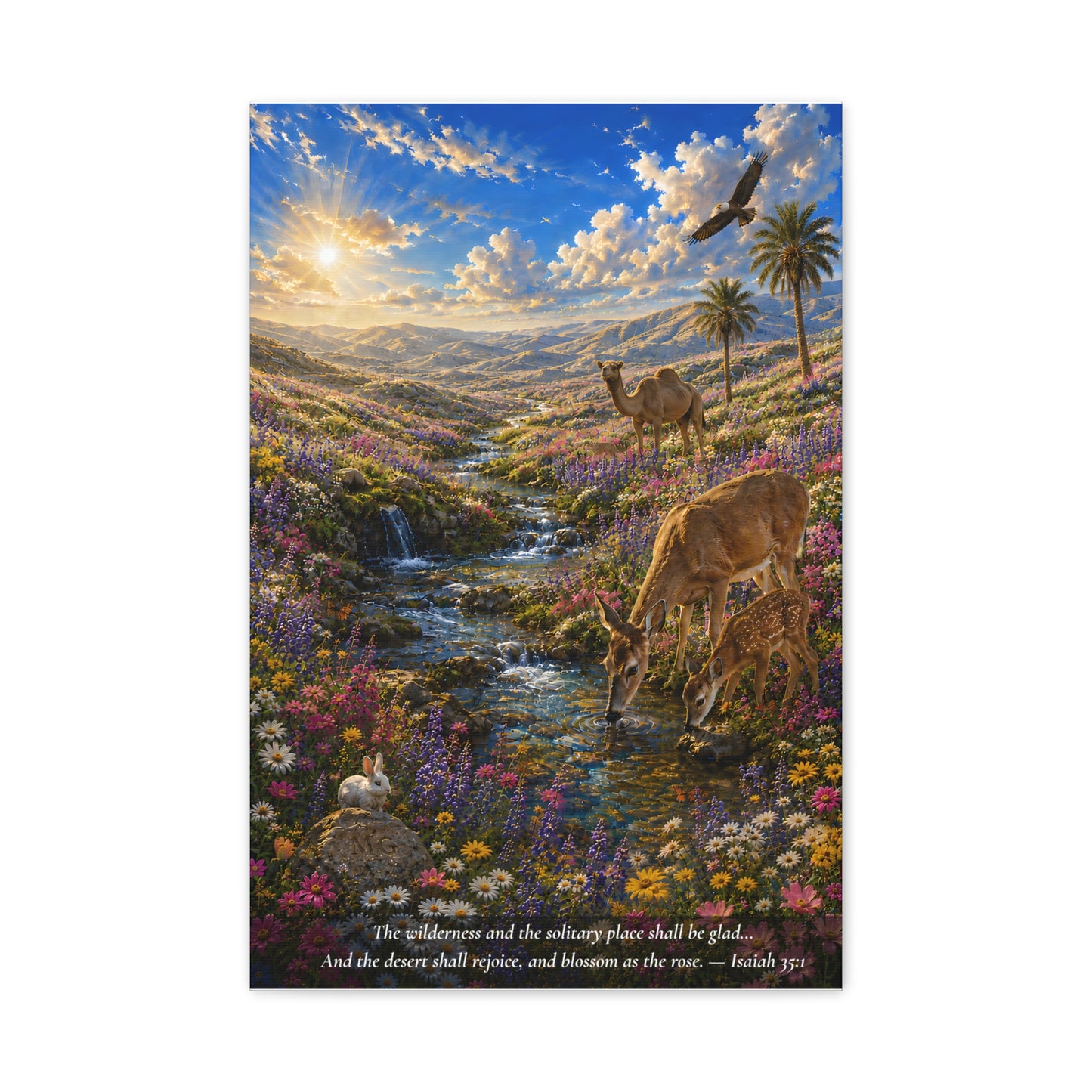 The Desert Shall Rejoice — Vibrant Canvas Wall Art | Isaiah 35:1