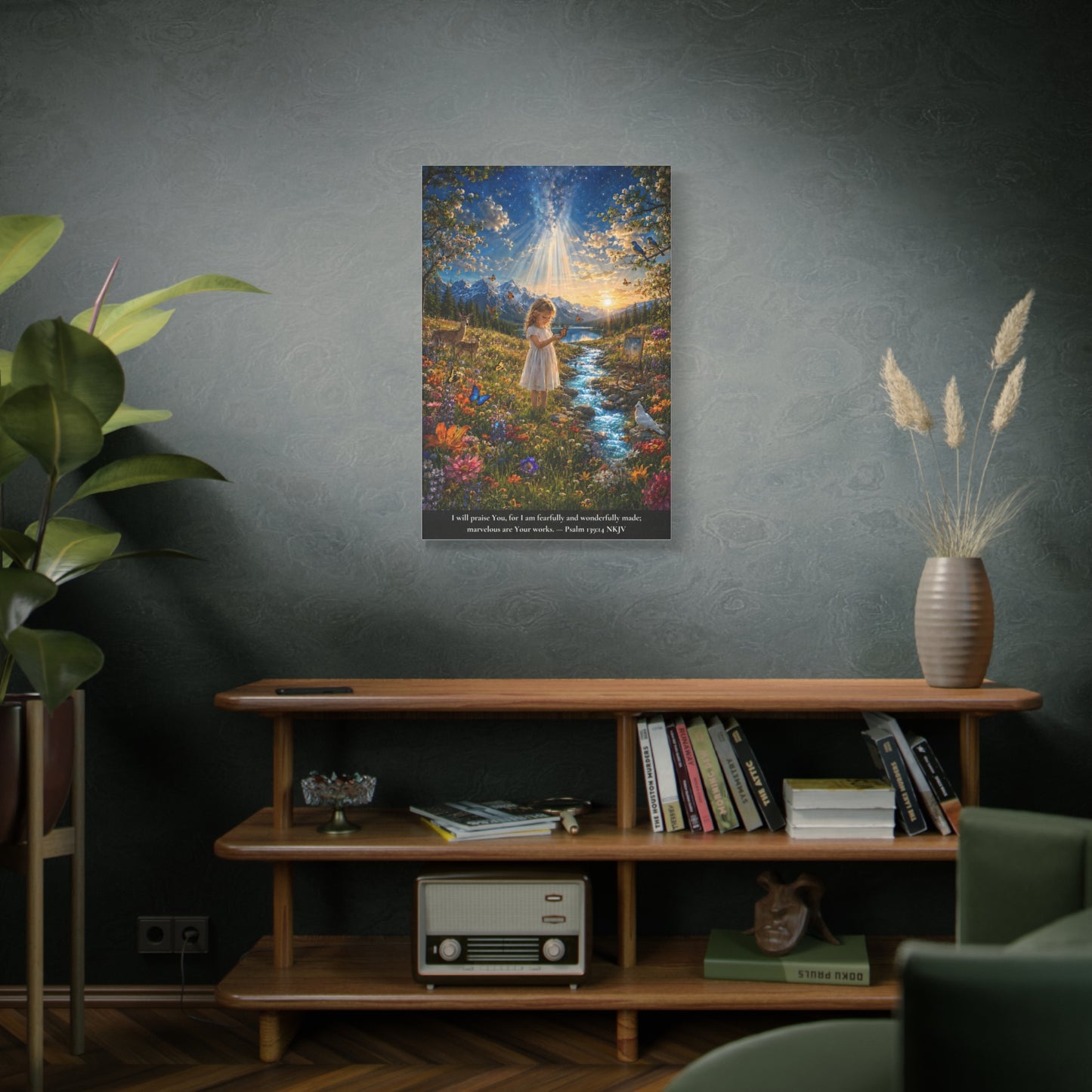 Fearfully and Wonderfully Made — Psalm 139:14 | Vibrant Christian Canvas Wall Art