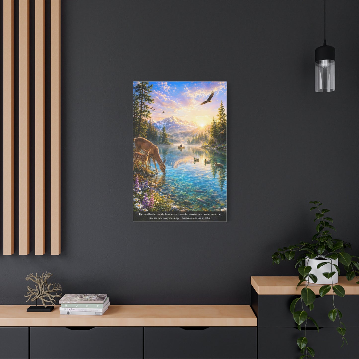New Every Morning — Vibrant Canvas Wall Art | Lamentations 3:22-23