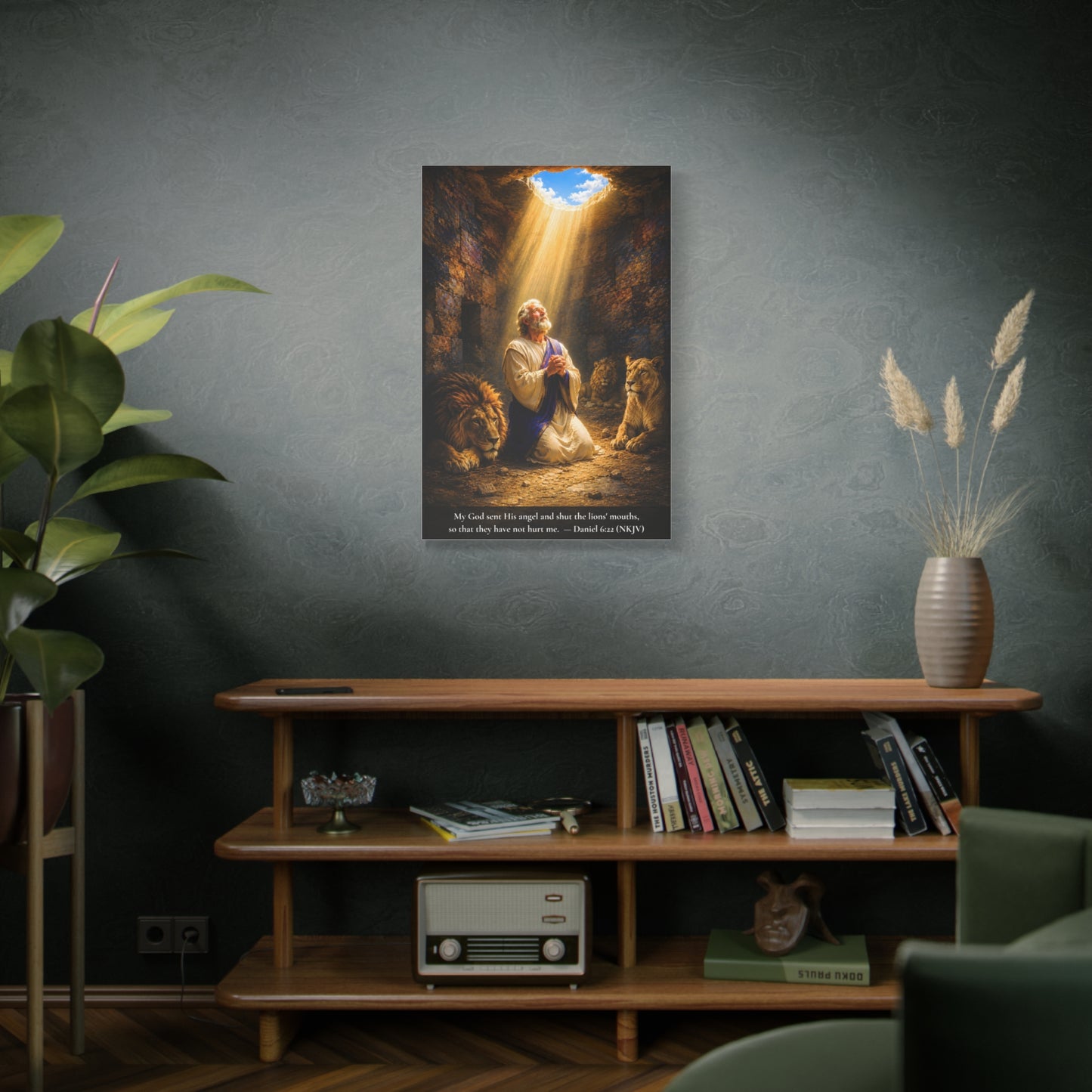 Daniel in the Lions' Den — Daniel 6:22 | Vibrant Christian Canvas Wall Art