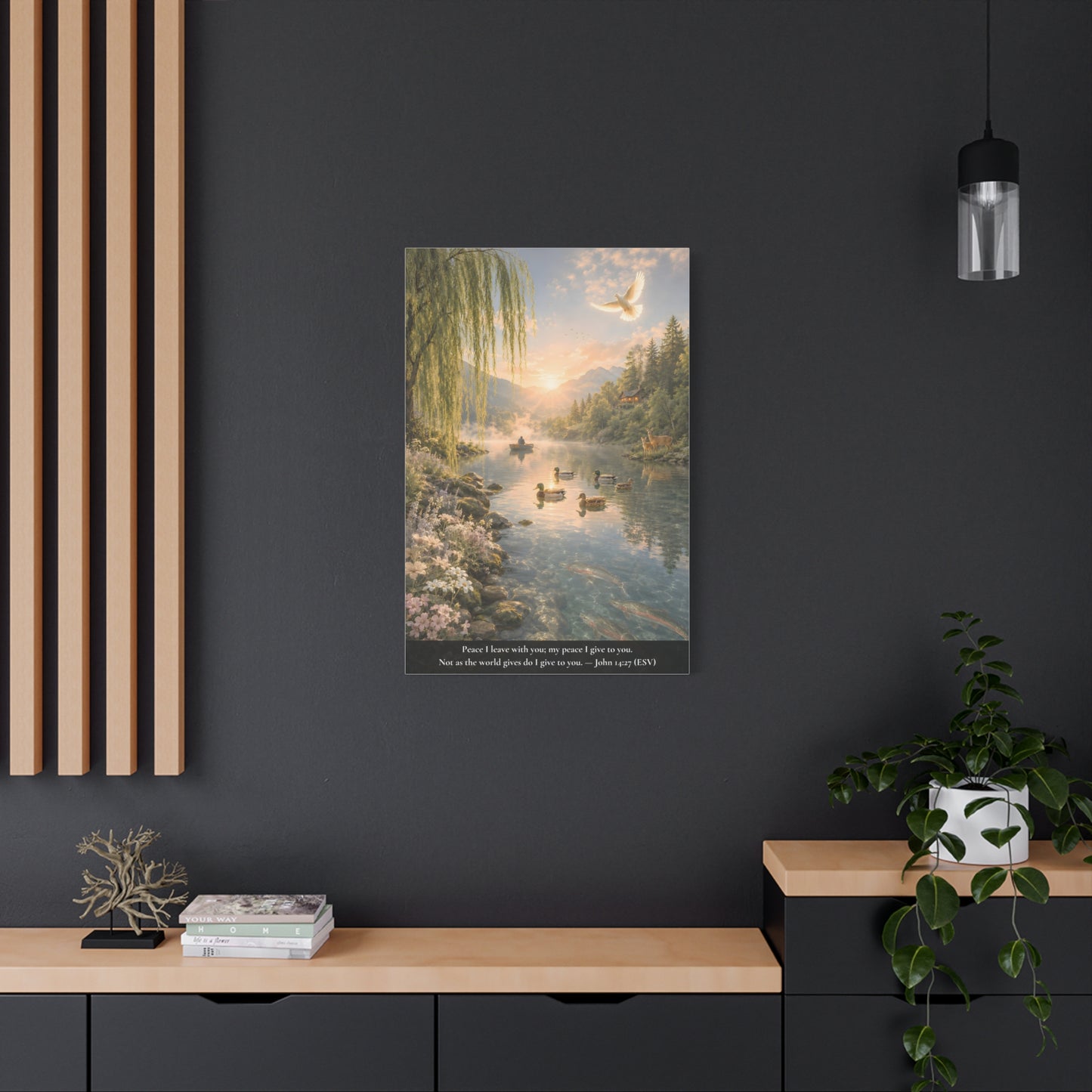 The Peace He Gives — Classic Canvas Wall Art | John 14:27