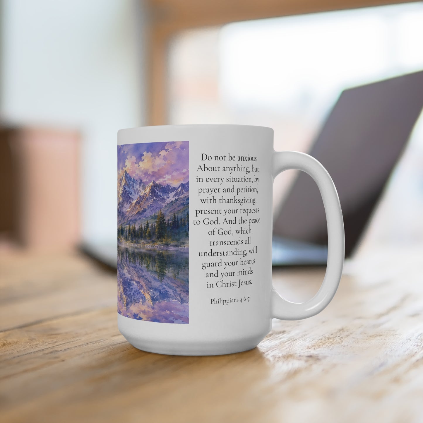 Do Not Be Anxious Peace of God 15oz - Philippians 4:6-7 Christian Gift
