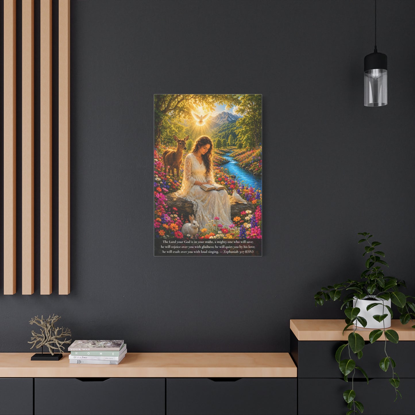 Quieted By His Love — Vibrant Canvas Wall Art | Zephaniah 3:17
