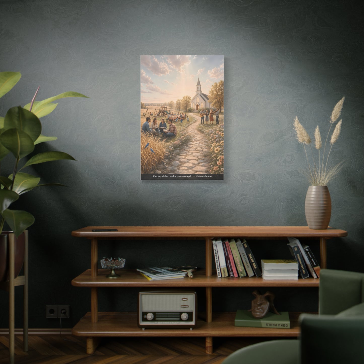 The Joy of the Lord — Nehemiah 8:10 — Classic Edition — Christian Canvas Wall Art
