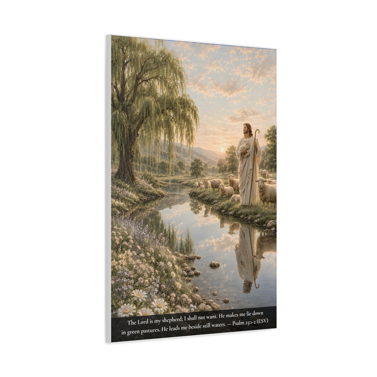 The Lord Is My Shepherd — Classic Canvas Wall Art | Psalm 23:1-2