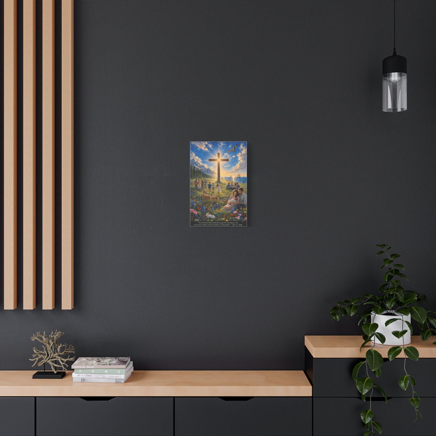 For God So Loved the World | John 3:16 Canvas Wall Art — Vibrant Edition