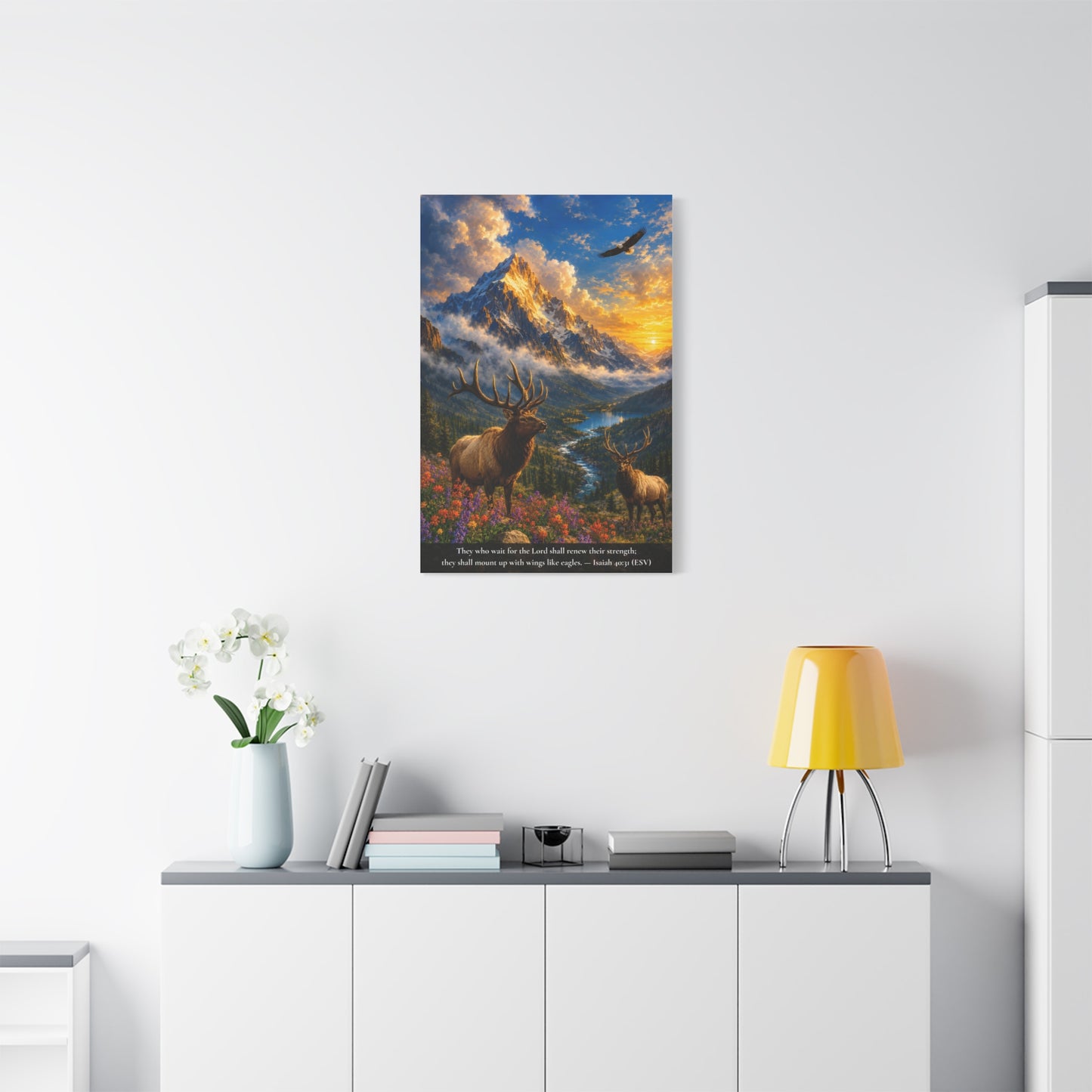 The Eagle and the Mountain — Vibrant Canvas Wall Art | Isaiah 40:31