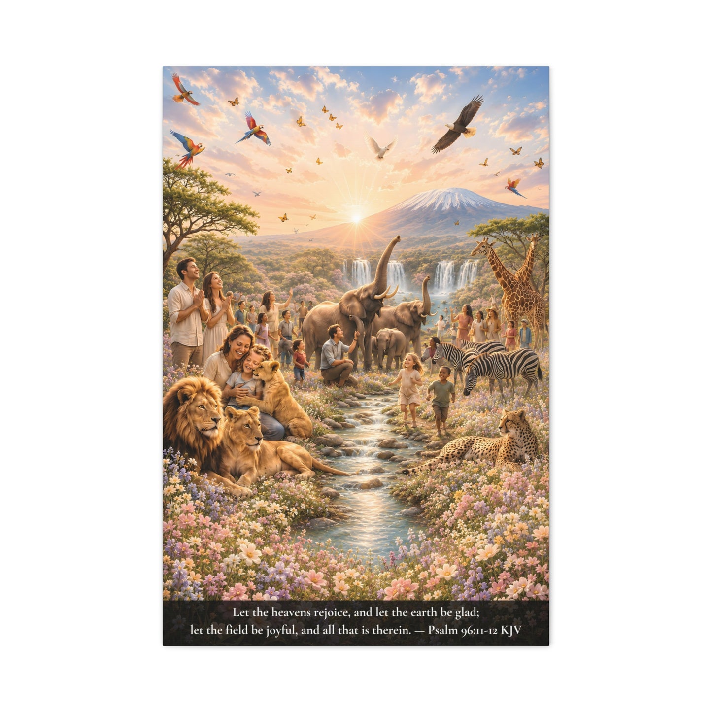 Let the Heavens Rejoice — Psalm 96:11-12 | Classic Christian Canvas Art