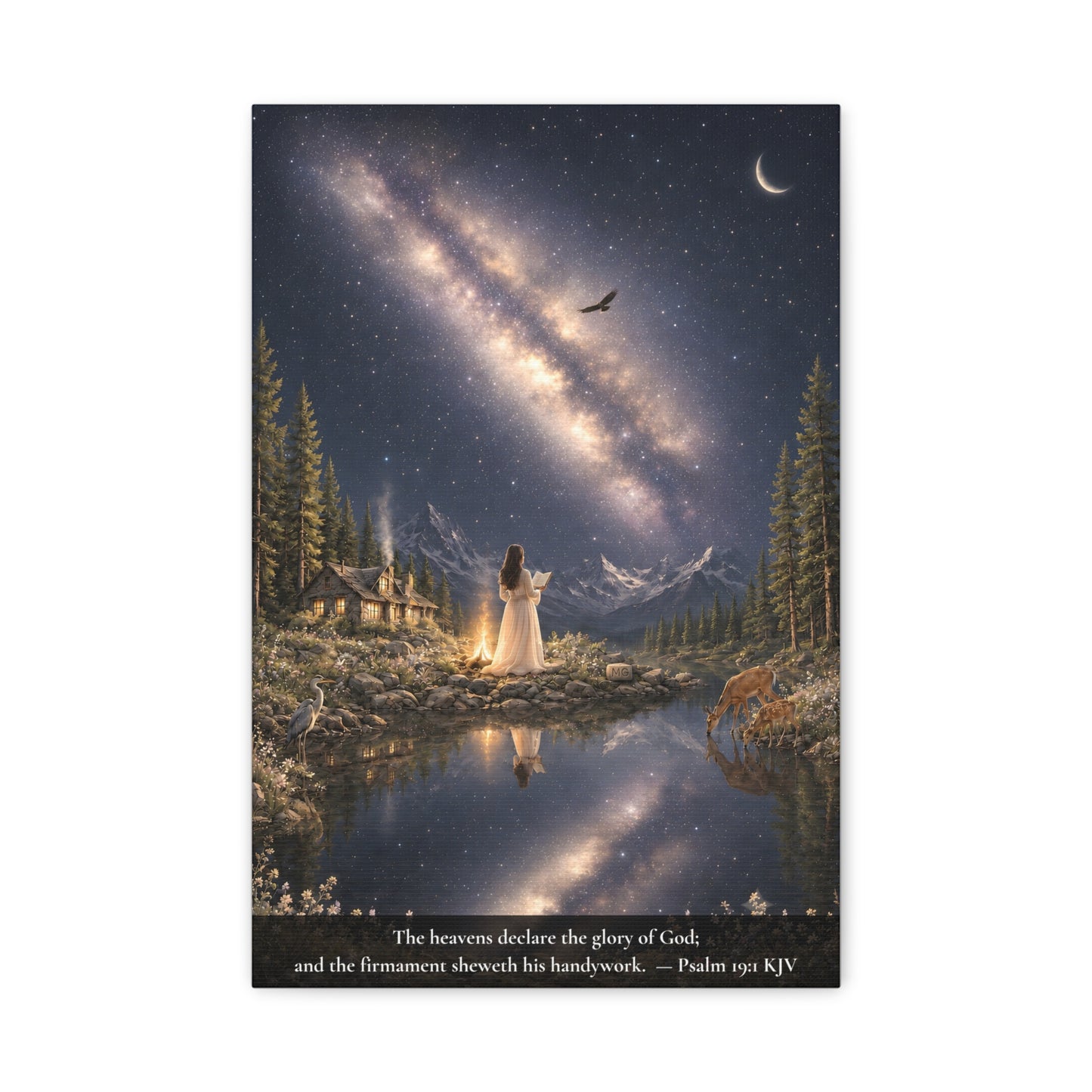 The Heavens Declare His Glory — Psalm 19:1 | Classic Christian Canvas Art