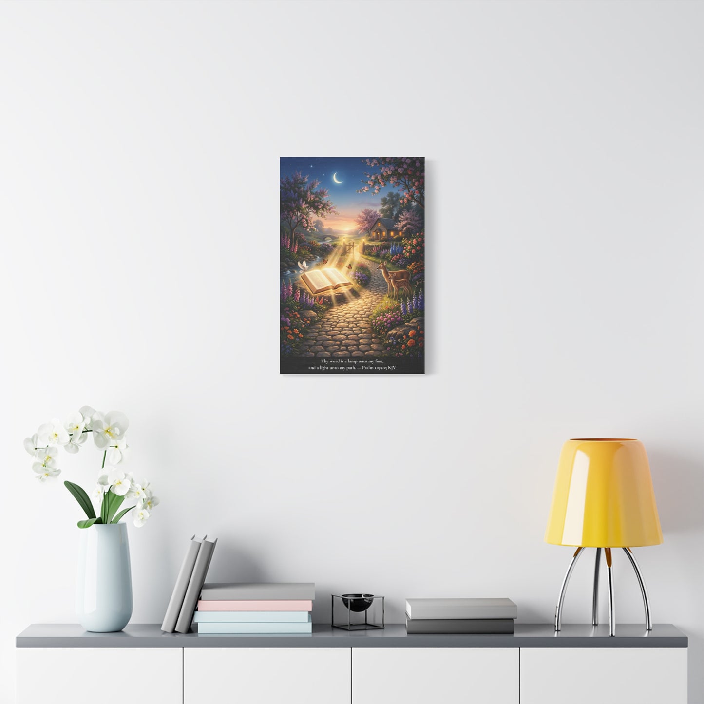 Thy Word Is a Lamp — Psalm 119:105 | Vibrant Christian Canvas Wall Art