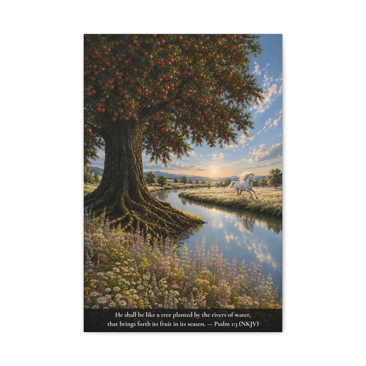 The River and the Tree — Classic Canvas Wall Art | Psalm 1:3
