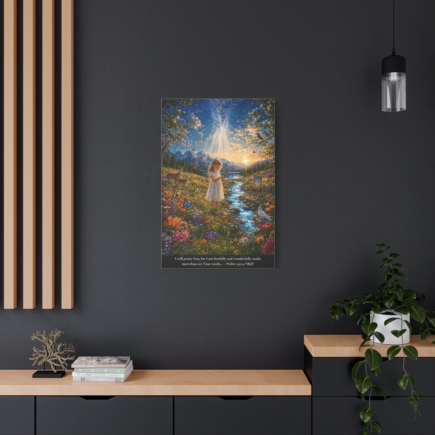 Fearfully and Wonderfully Made — Psalm 139:14 | Vibrant Christian Canvas Wall Art