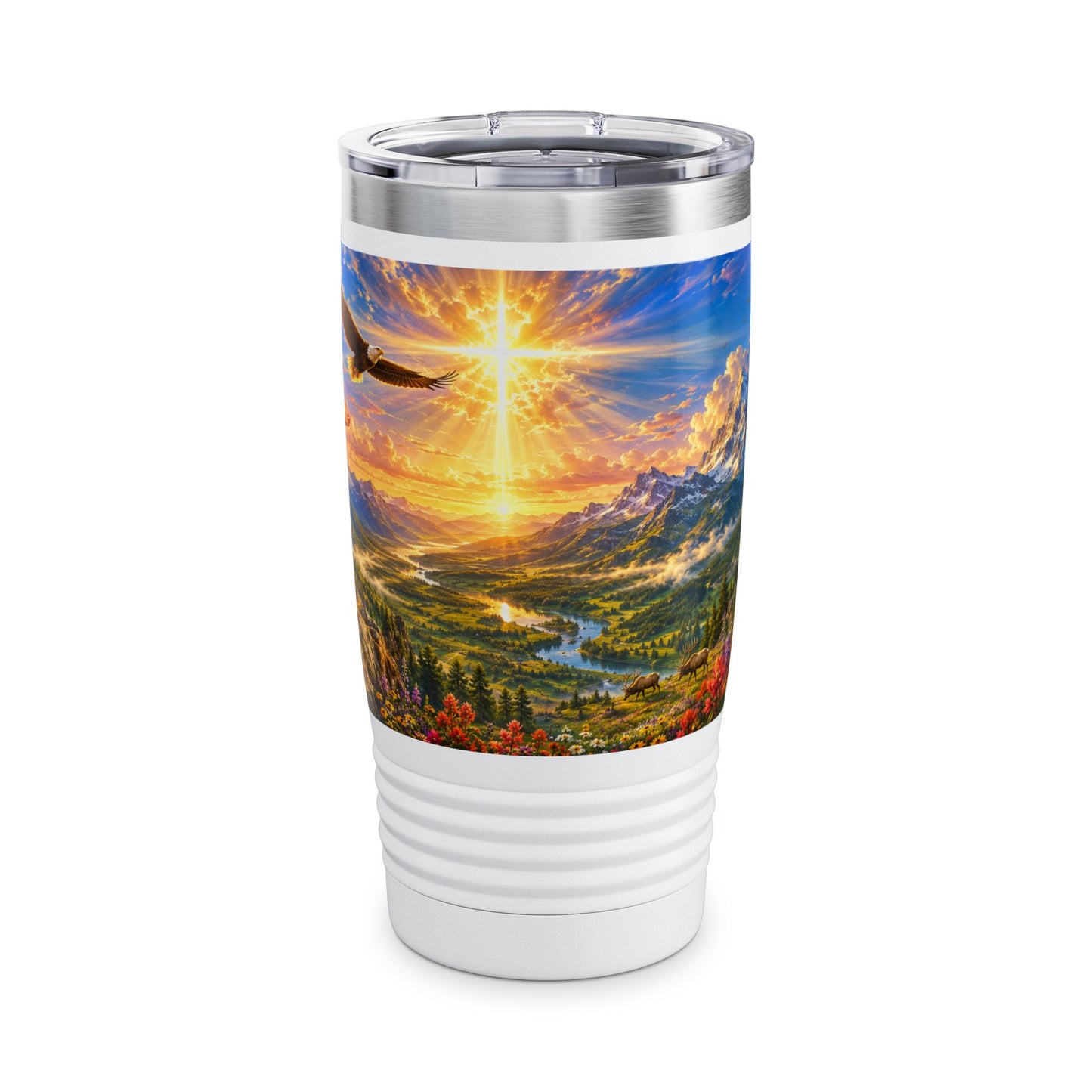 Father's Day Gift for Dad — Isaiah 40:31 Eagle Tumbler 20oz — Soar on Wings Like Eagles
