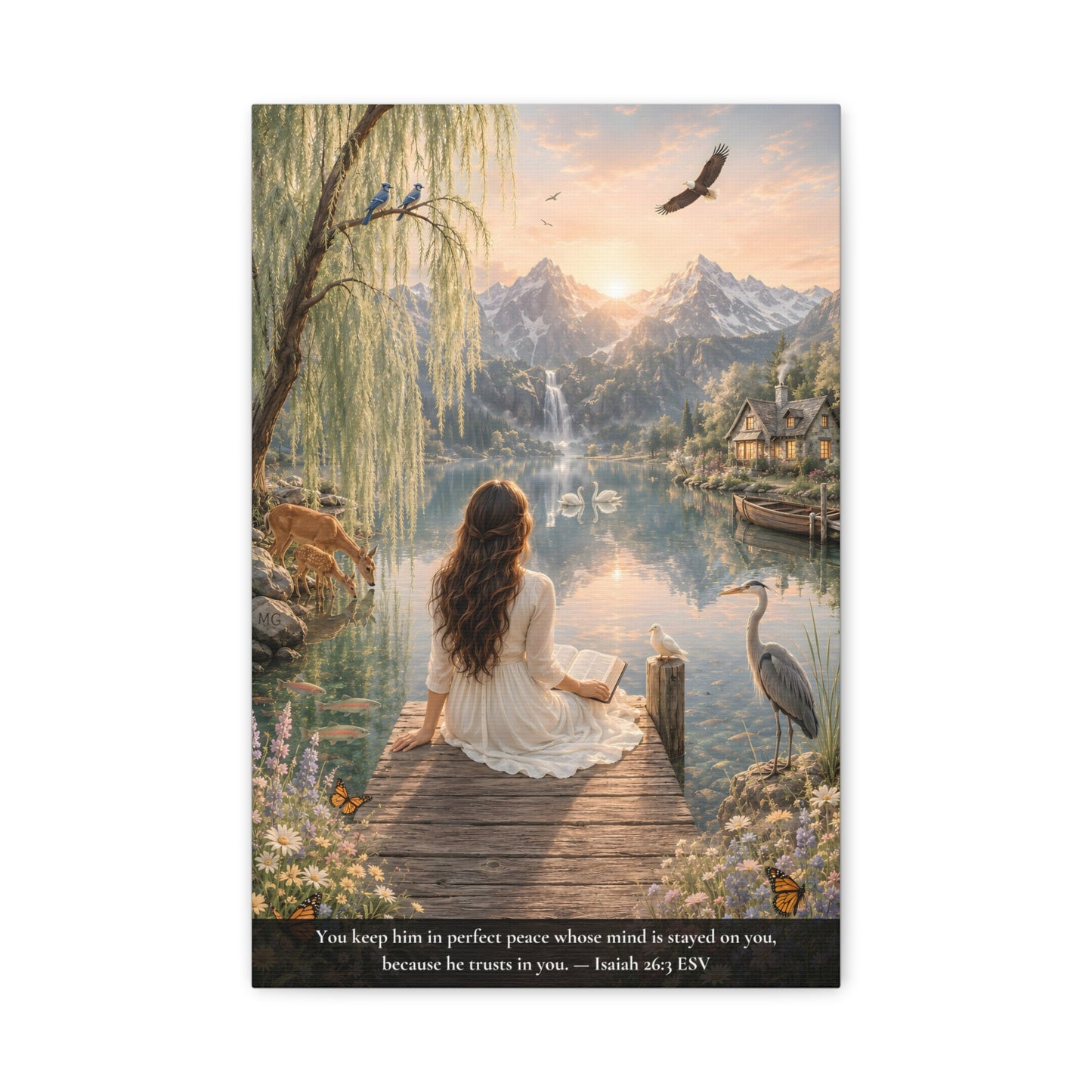 Kept in Perfect Peace — Isaiah 26:3 | Classic Christian Canvas Art