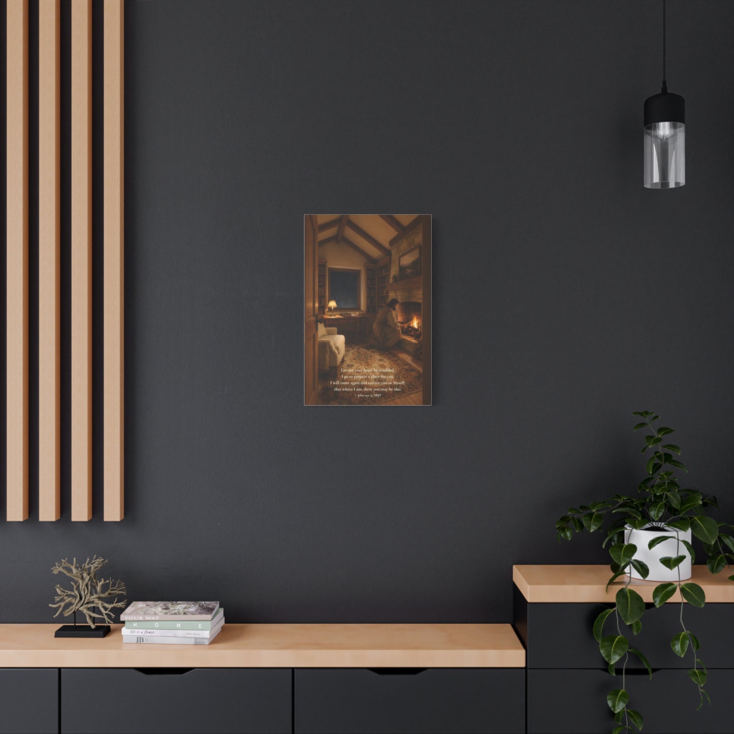 I Go To Prepare A Place For You — John 14:1–3 | Quiet Grace Canvas Wall Art