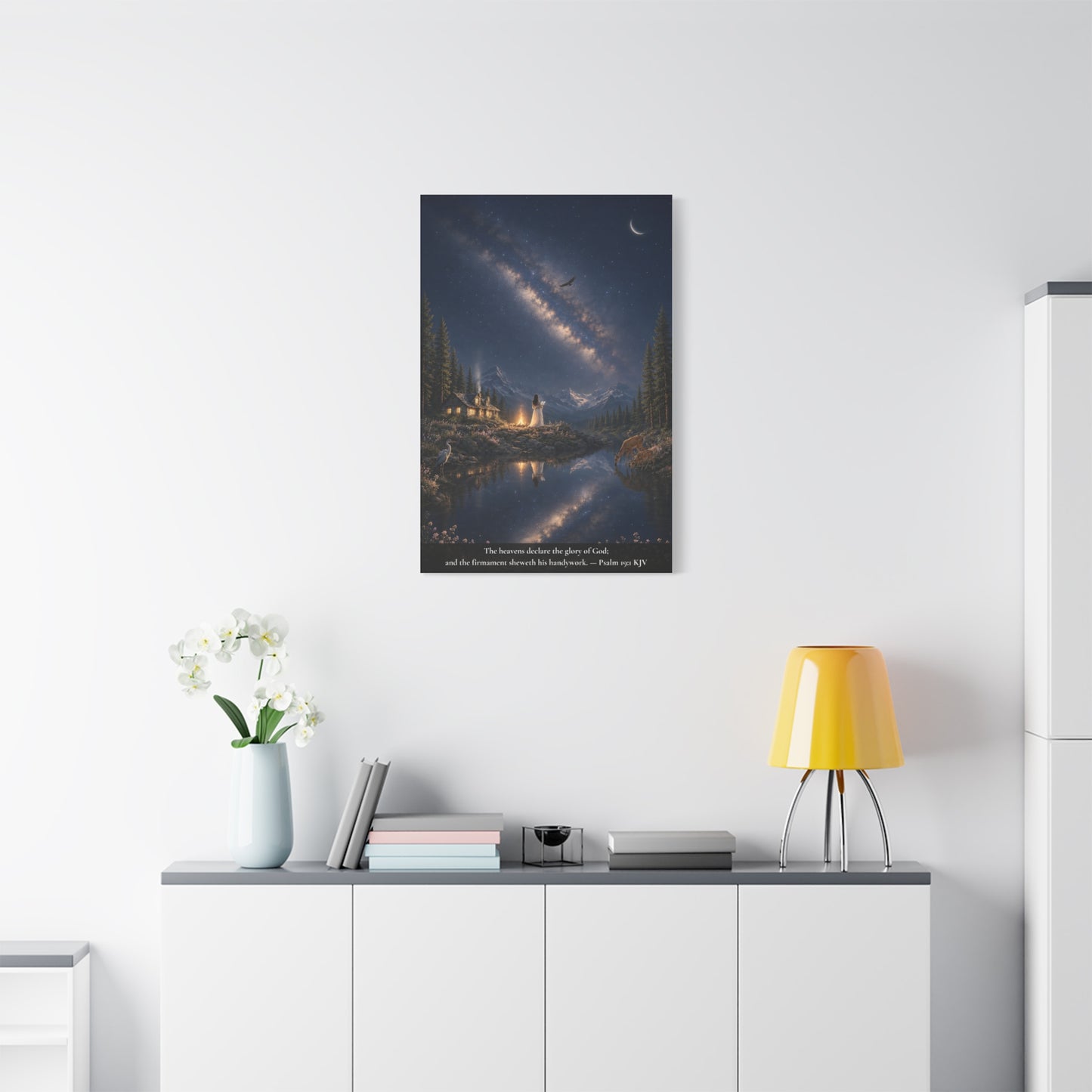 The Heavens Declare His Glory — Psalm 19:1 | Classic Christian Canvas Art