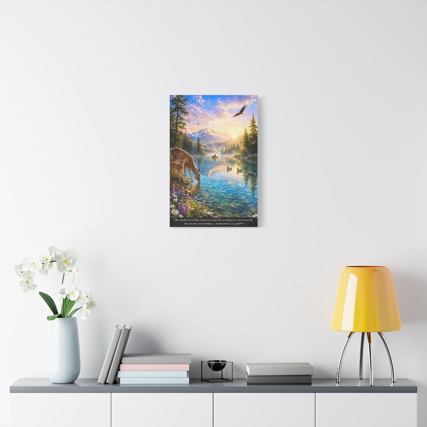 New Every Morning — Vibrant Canvas Wall Art | Lamentations 3:22-23