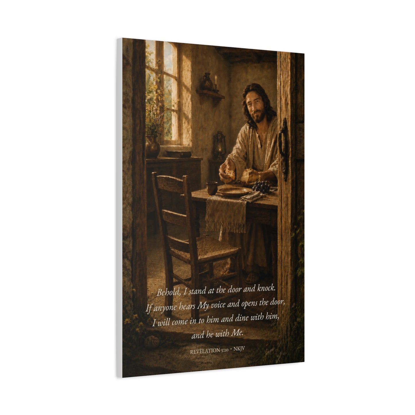 Behold I Stand at the Door — Revelation 3:20 | Quiet Grace Wall Art