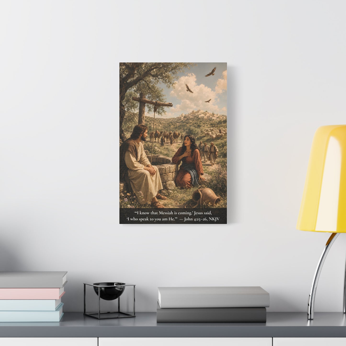 Woman at the Well — John 4:26 | Classic Christian Canvas Art