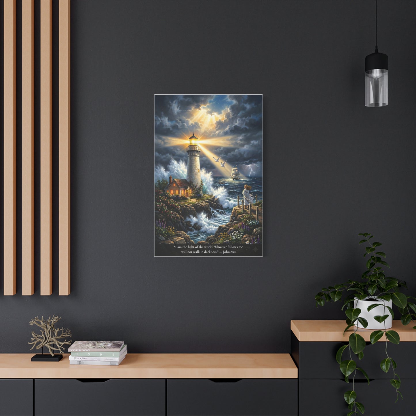 I Am the Light of the World — John 8:12 — Vibrant Edition — Christian Canvas Wall Art