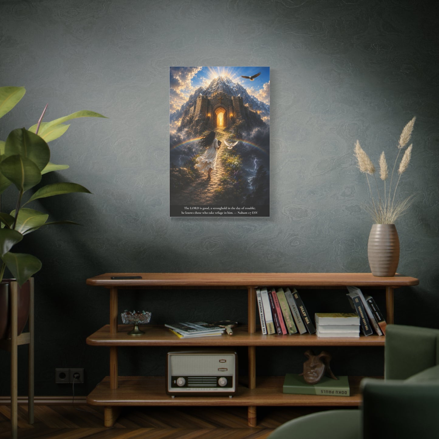 The Lord Is Good — A Stronghold in the Day of Trouble | Nahum 1:7 | Vibrant Christian Canvas Wall Art
