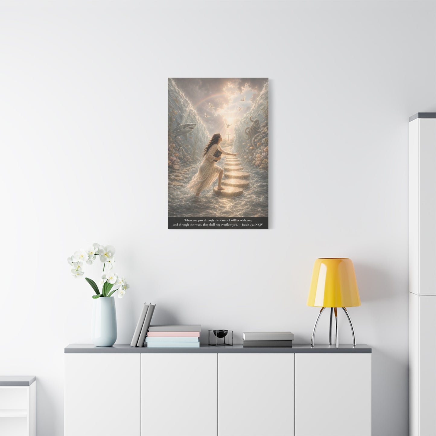 When You Pass Through the Waters — Isaiah 43:2 | Classic Christian Canvas Art