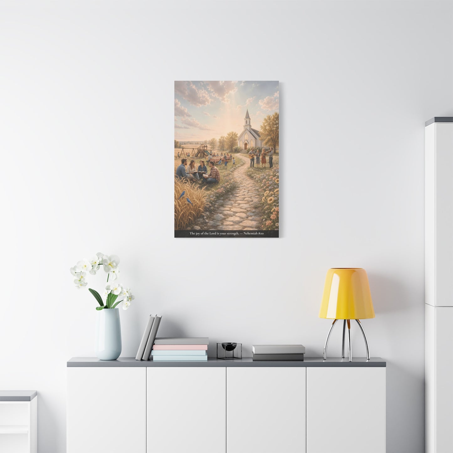 The Joy of the Lord — Nehemiah 8:10 — Classic Edition — Christian Canvas Wall Art