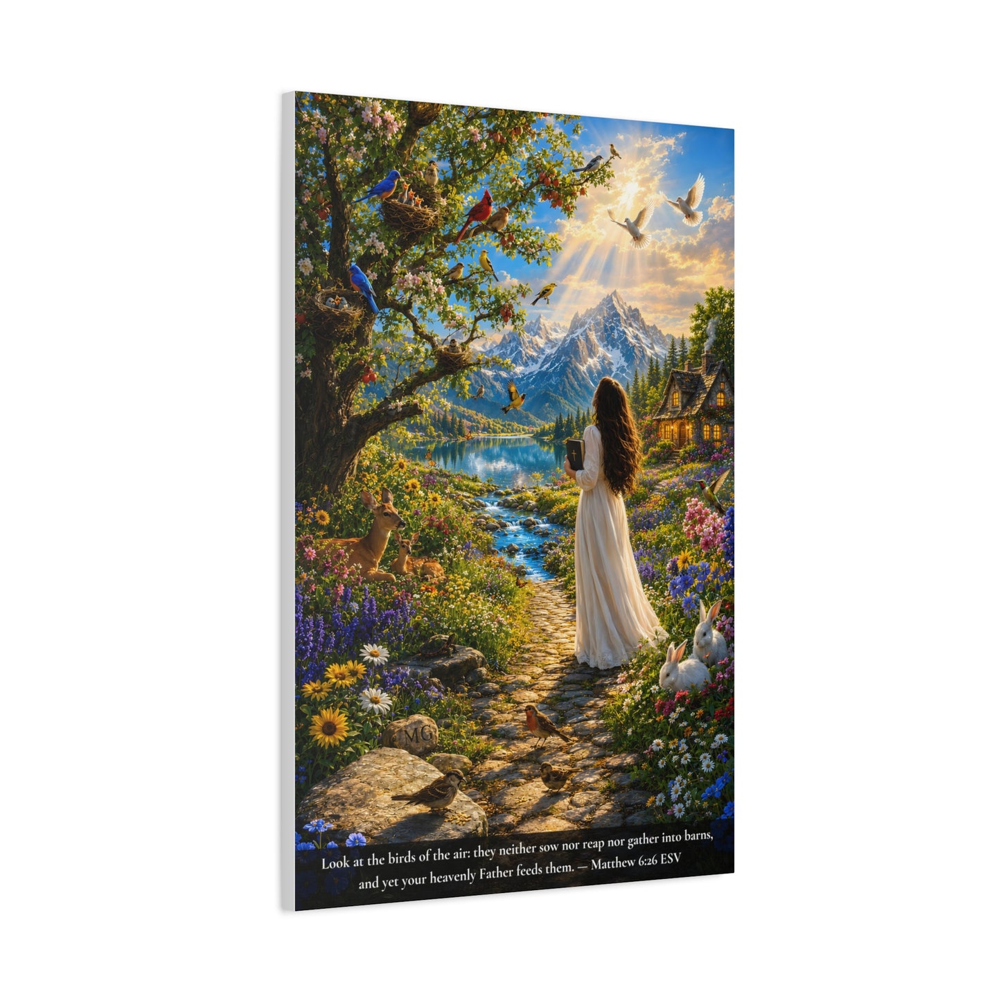 Consider the Birds of the Air — Matthew 6:26 | Vibrant Christian Canvas Wall Art