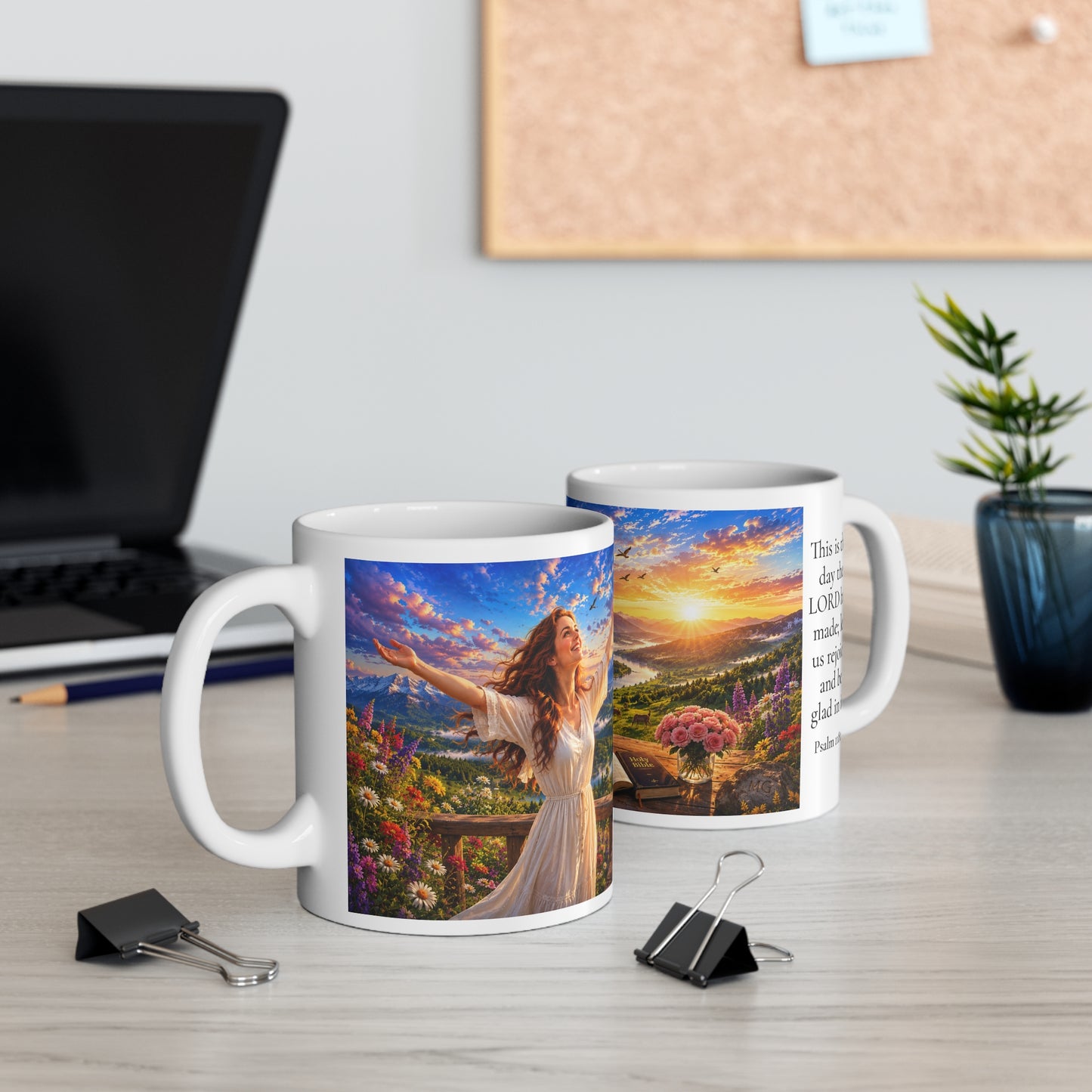 This Is the Day the LORD Has Made Coffee Mug 11oz — Psalm 118:24 Christian Gift for Women
