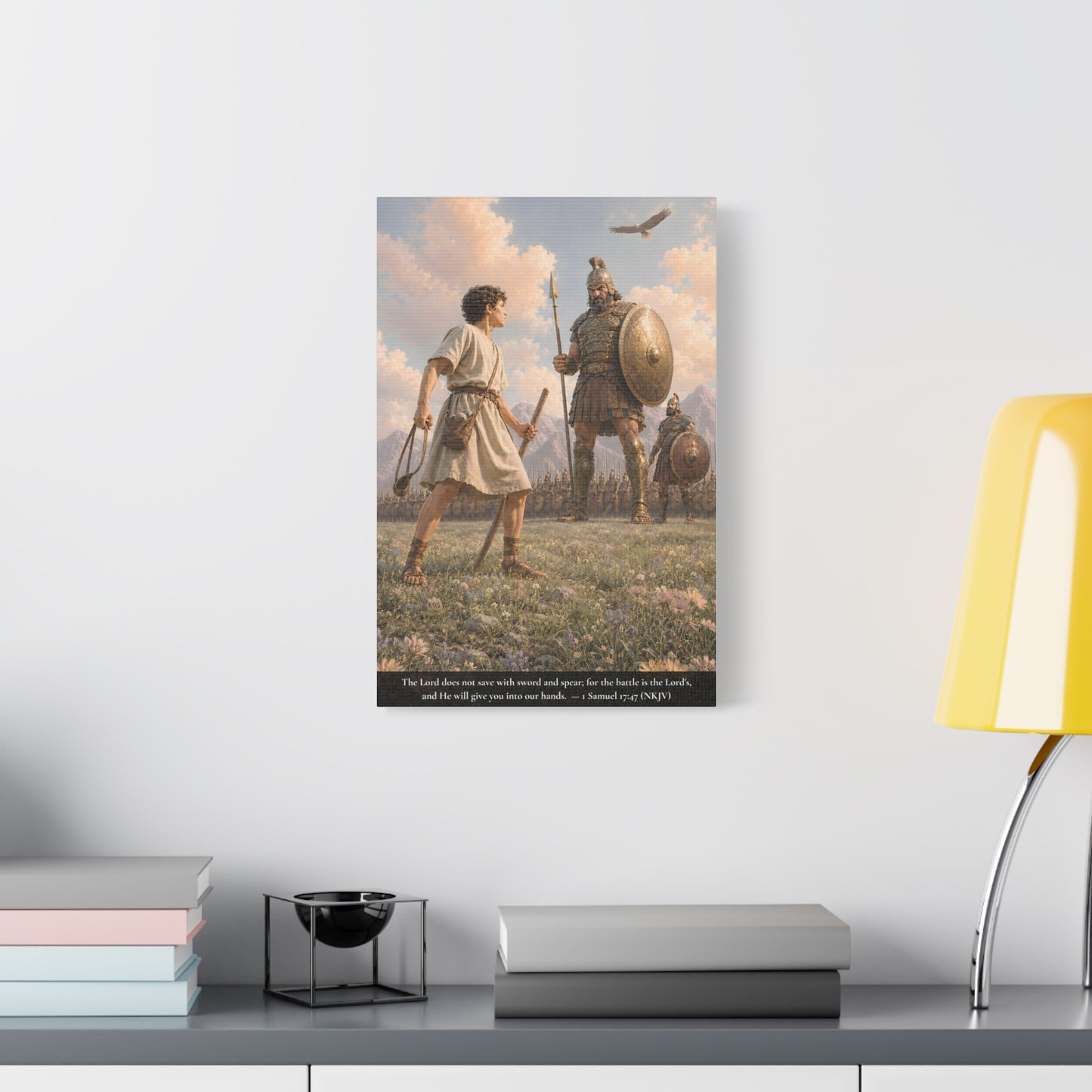 David and Goliath — 1 Samuel 17:47 | Classic Christian Canvas Art