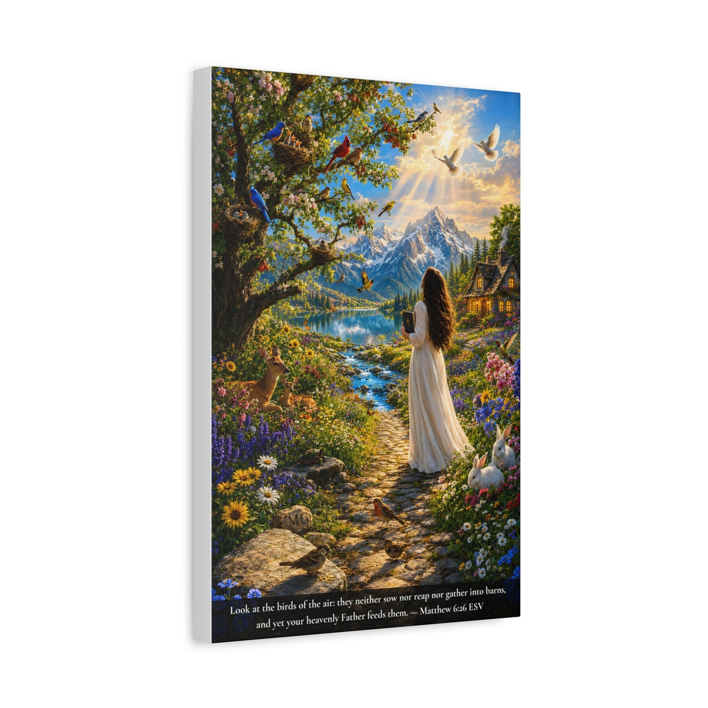 Consider the Birds of the Air — Matthew 6:26 | Vibrant Christian Canvas Wall Art