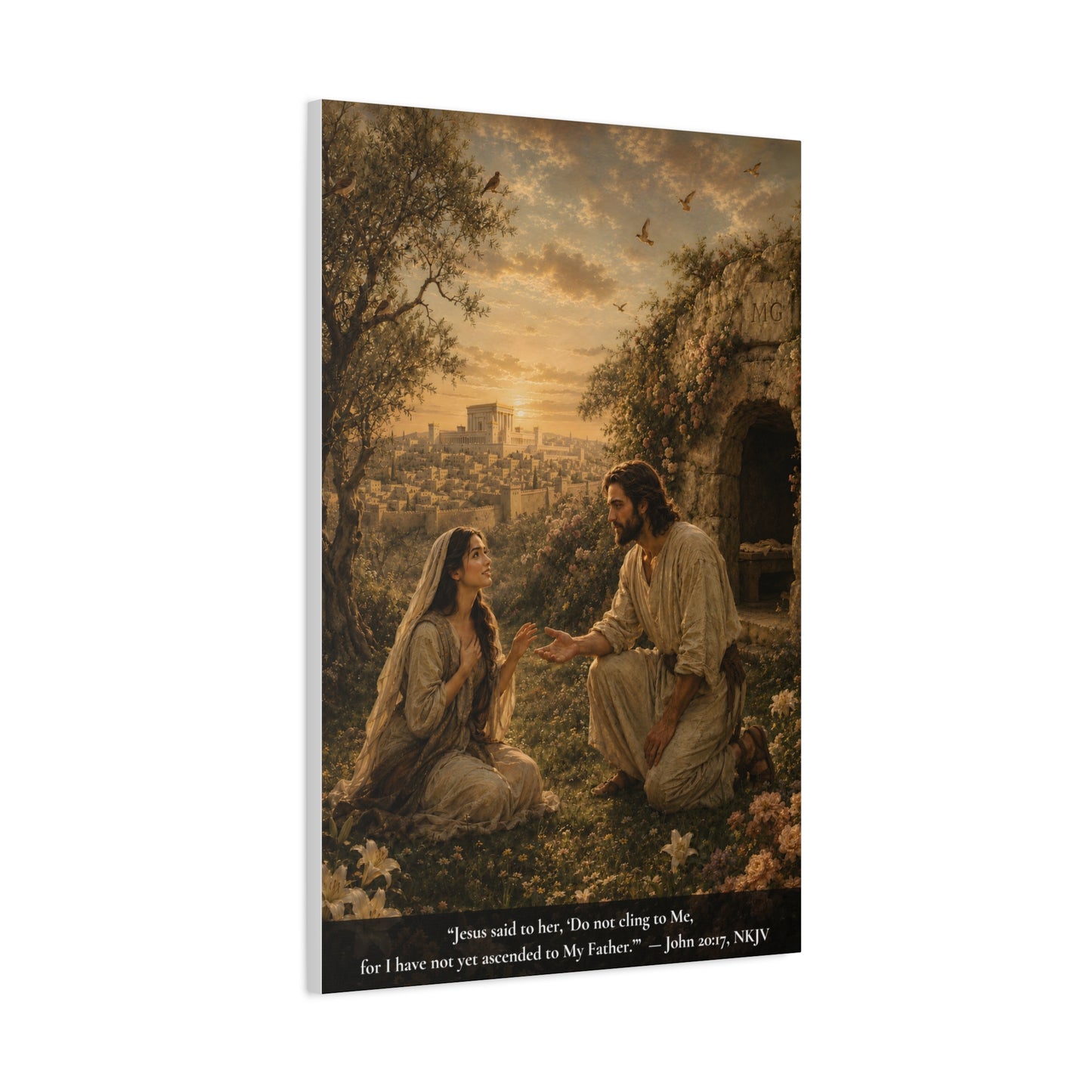The Garden Meeting — John 20:17 | Classic Christian Canvas Art
