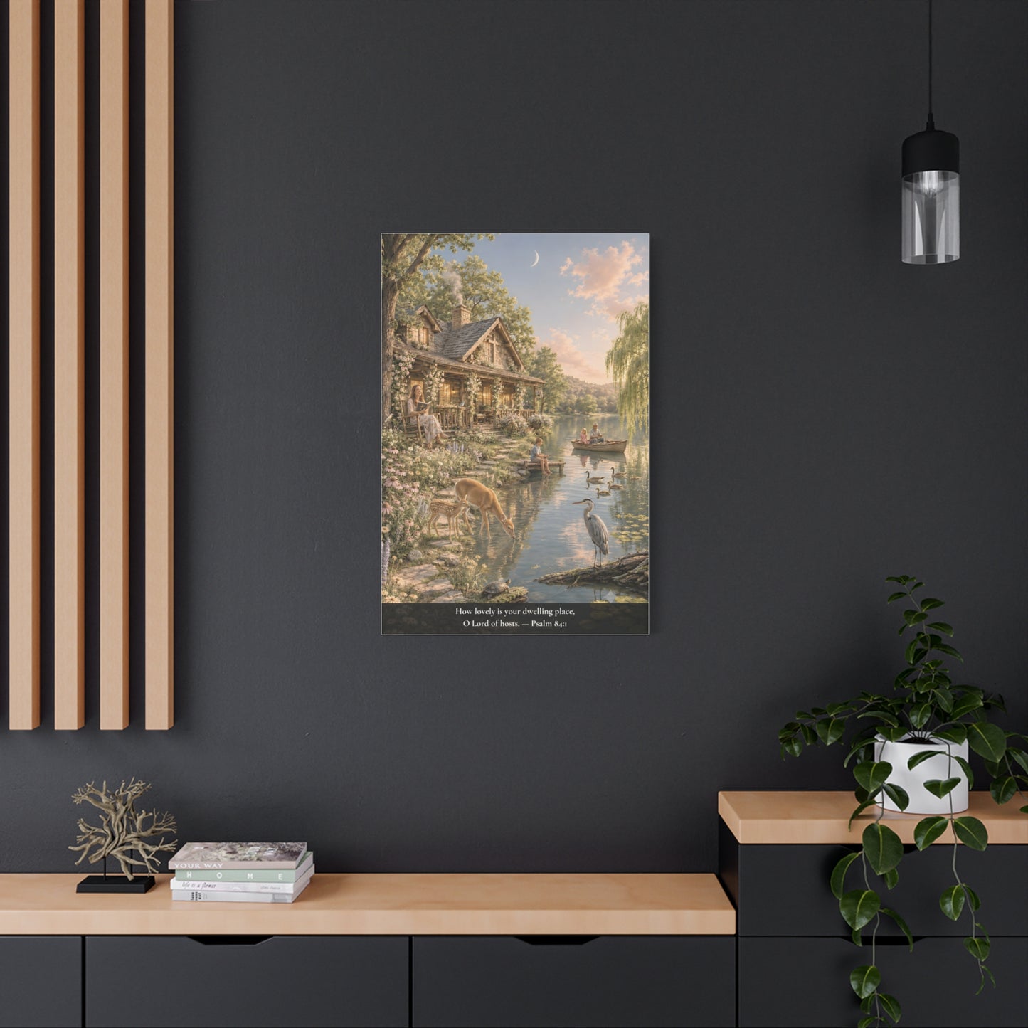 How Lovely Is Your Dwelling Place — Psalm 84:1 — Classic Edition — Christian Canvas Wall Art