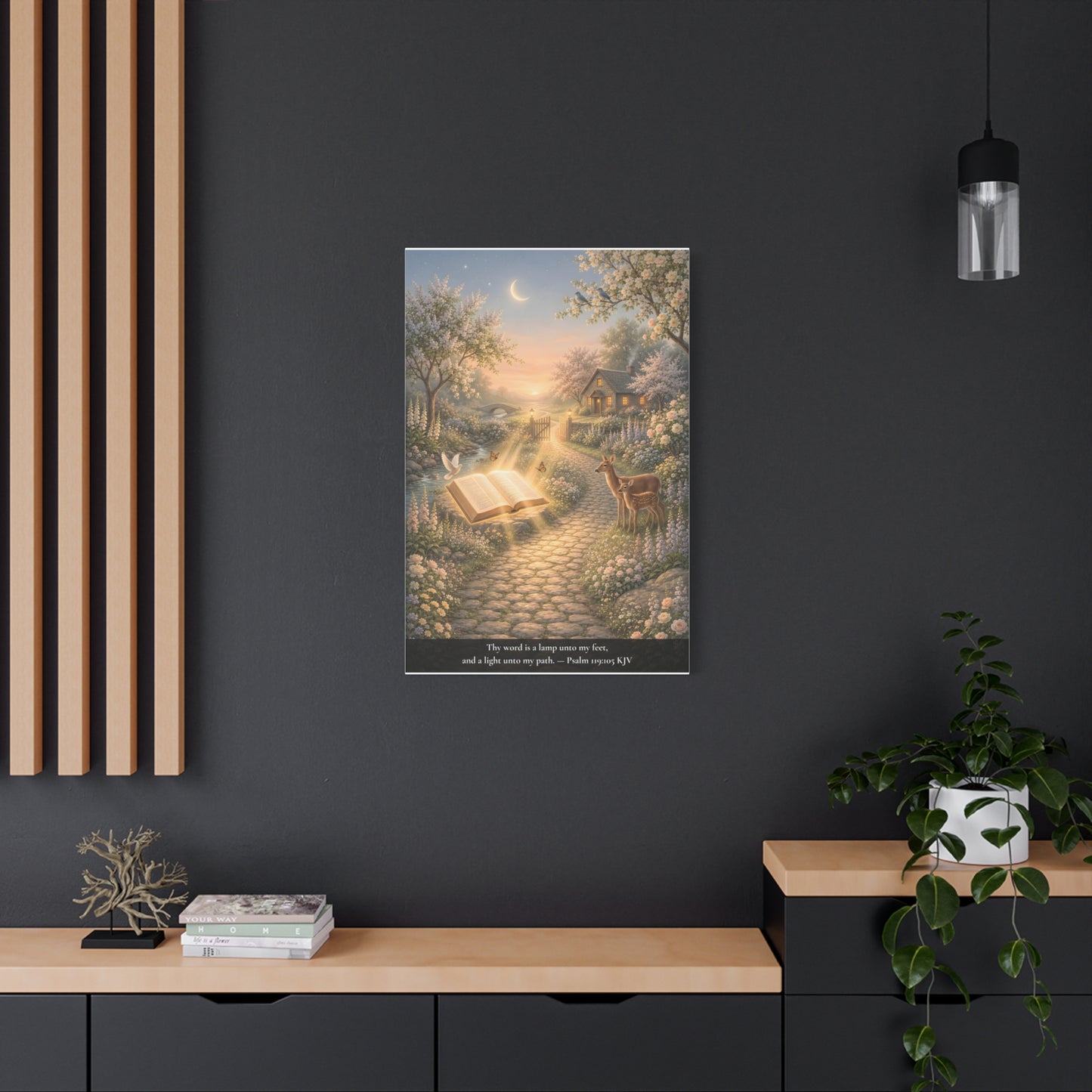 Thy Word Is a Lamp — Psalm 119:105 | Classic Christian Canvas Art