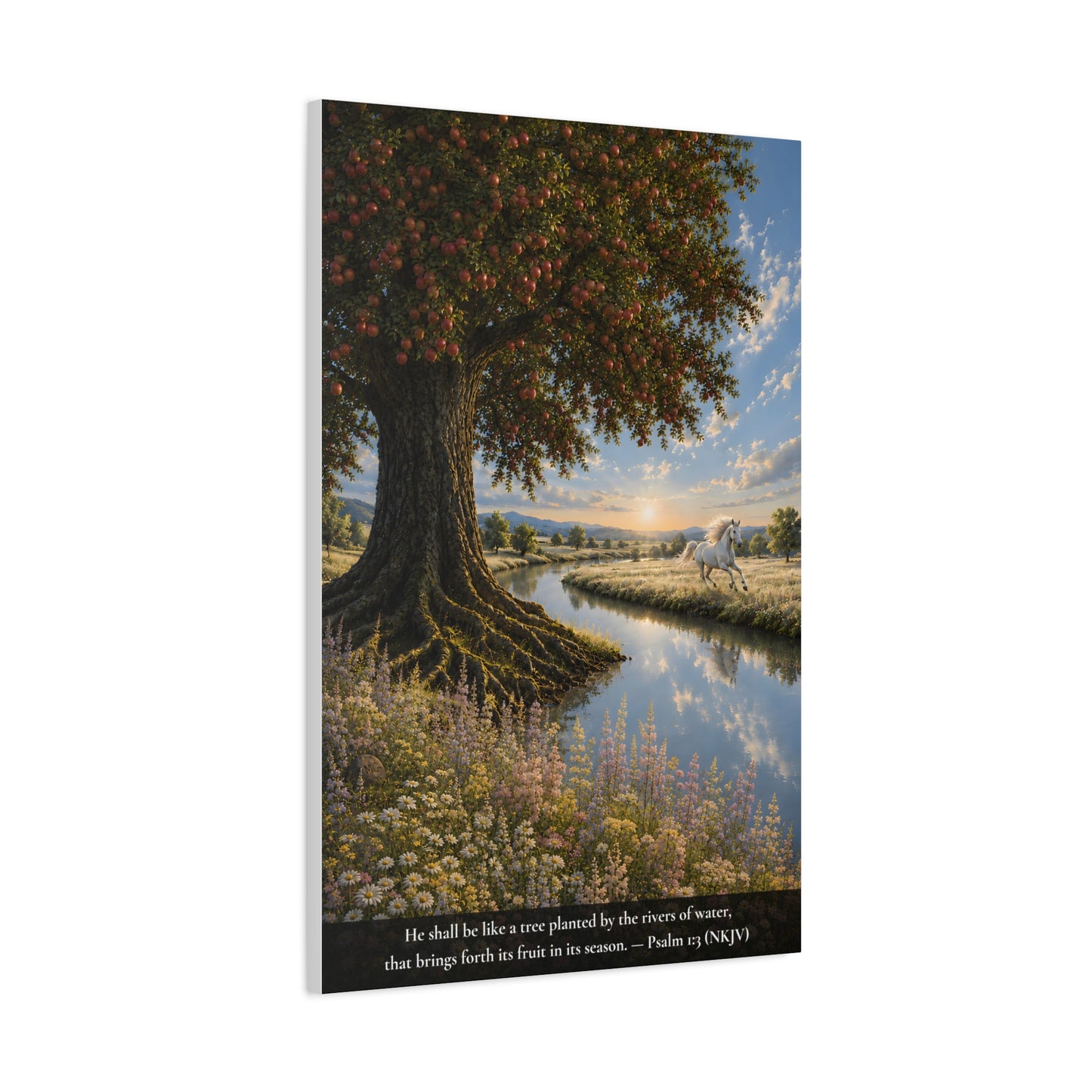 The River and the Tree — Classic Canvas Wall Art | Psalm 1:3