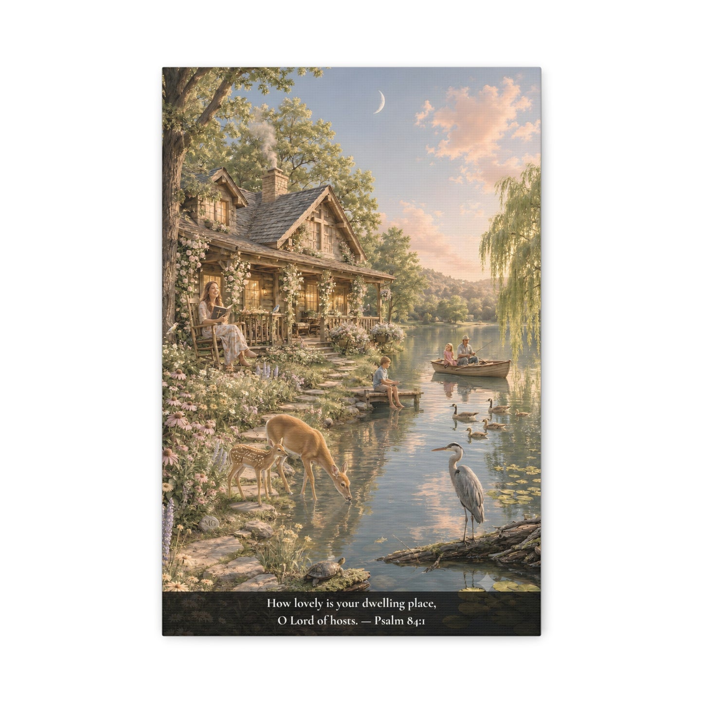 How Lovely Is Your Dwelling Place — Psalm 84:1 — Classic Edition — Christian Canvas Wall Art