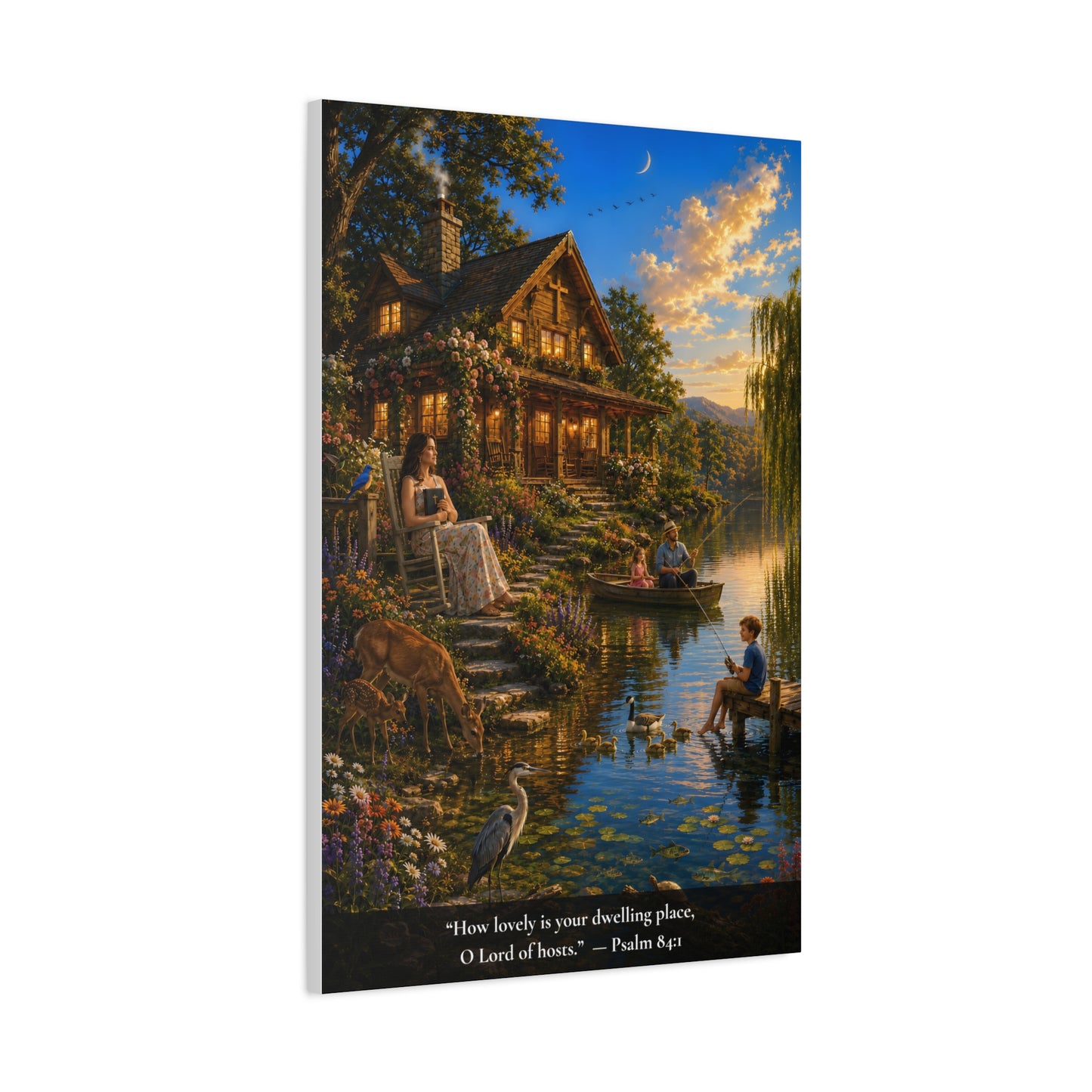 How Lovely Is Your Dwelling Place — Psalm 84:1 — Vibrant Edition — Christian Canvas Wall Art