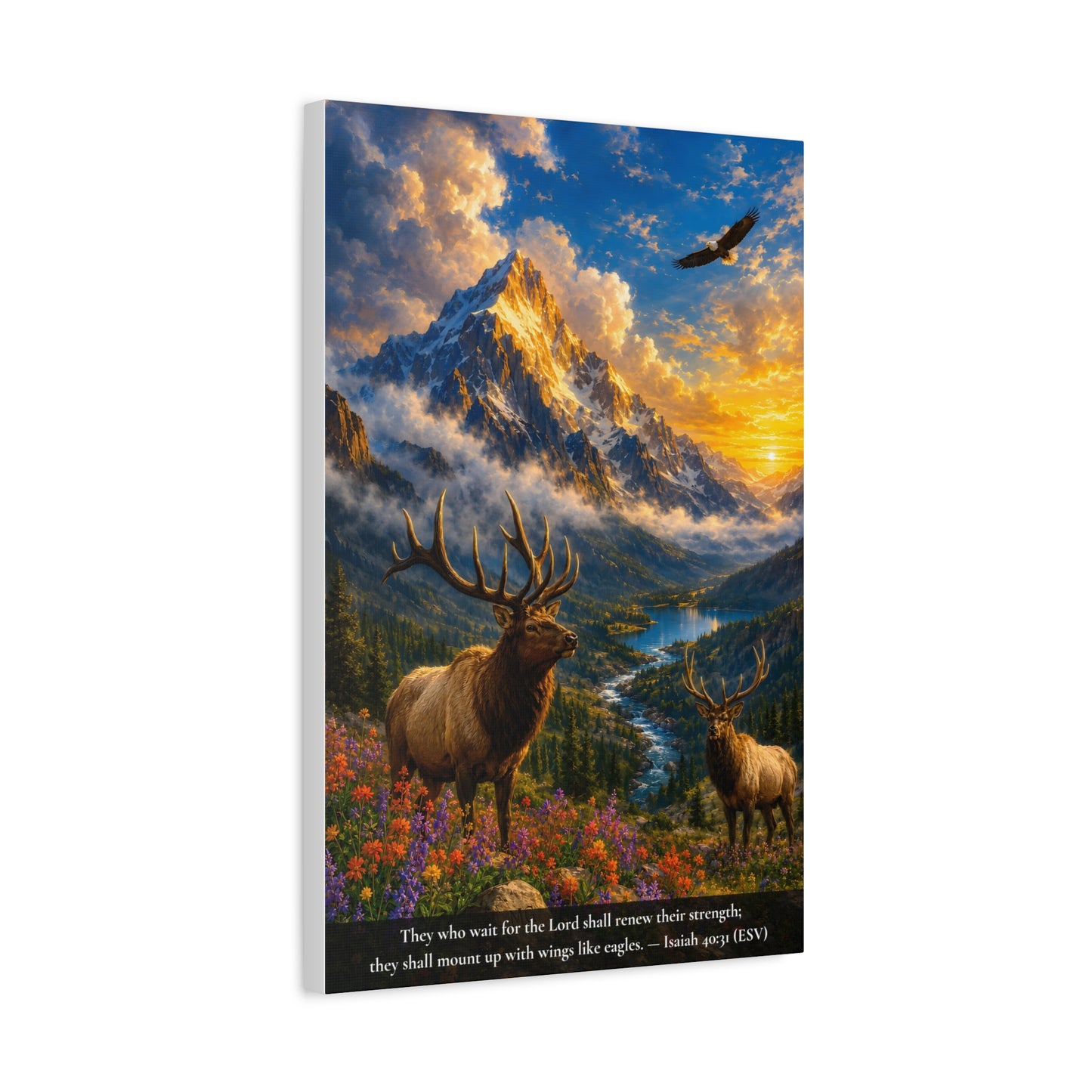 The Eagle and the Mountain — Vibrant Canvas Wall Art | Isaiah 40:31