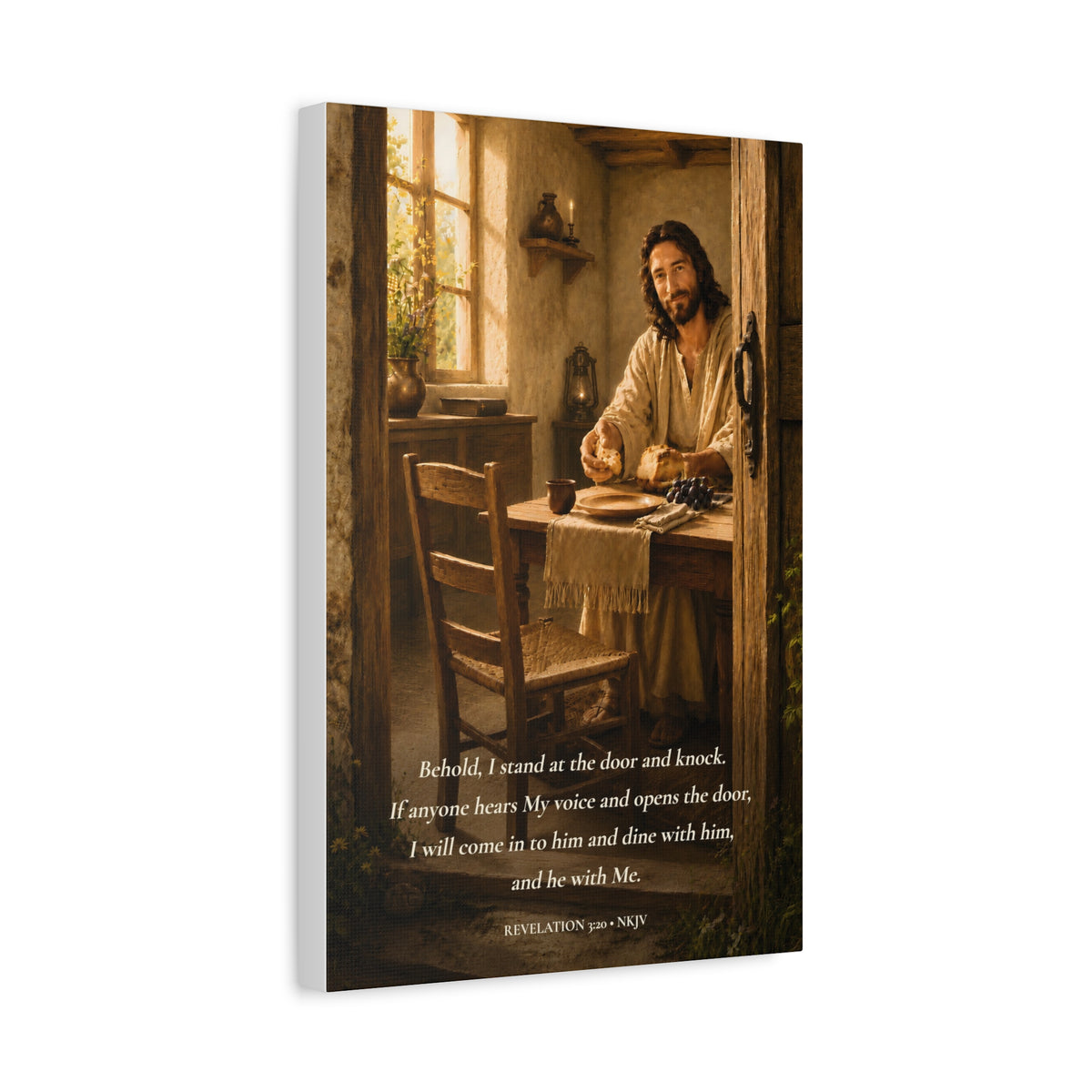 Behold I Stand at the Door — Revelation 3:20 | Quiet Grace Wall Art