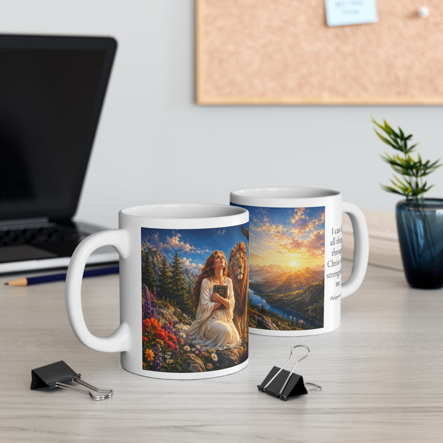 I Can Do All Things Through Christ Coffee Mug 11oz for Her - Philippians 4:13 Christian Gift