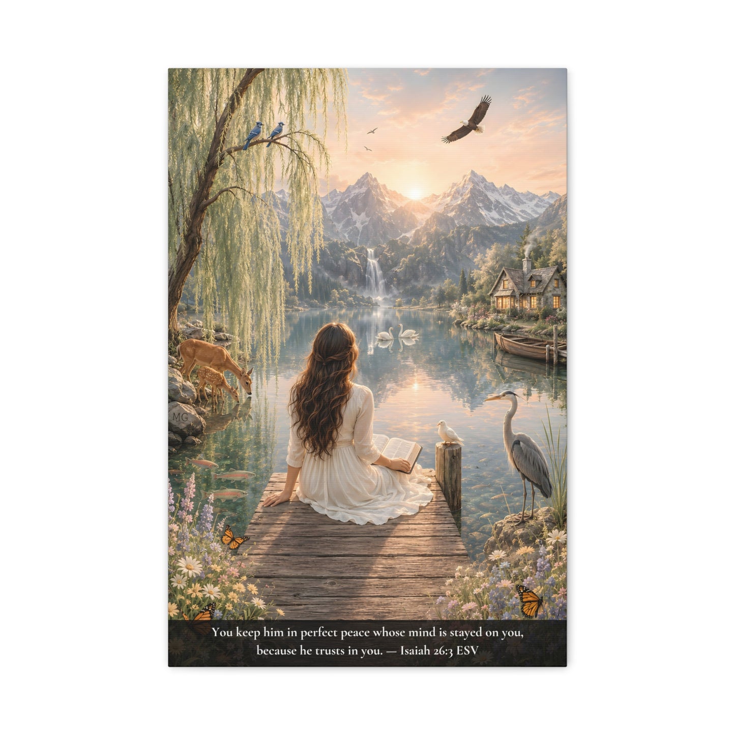 Kept in Perfect Peace — Isaiah 26:3 | Classic Christian Canvas Art