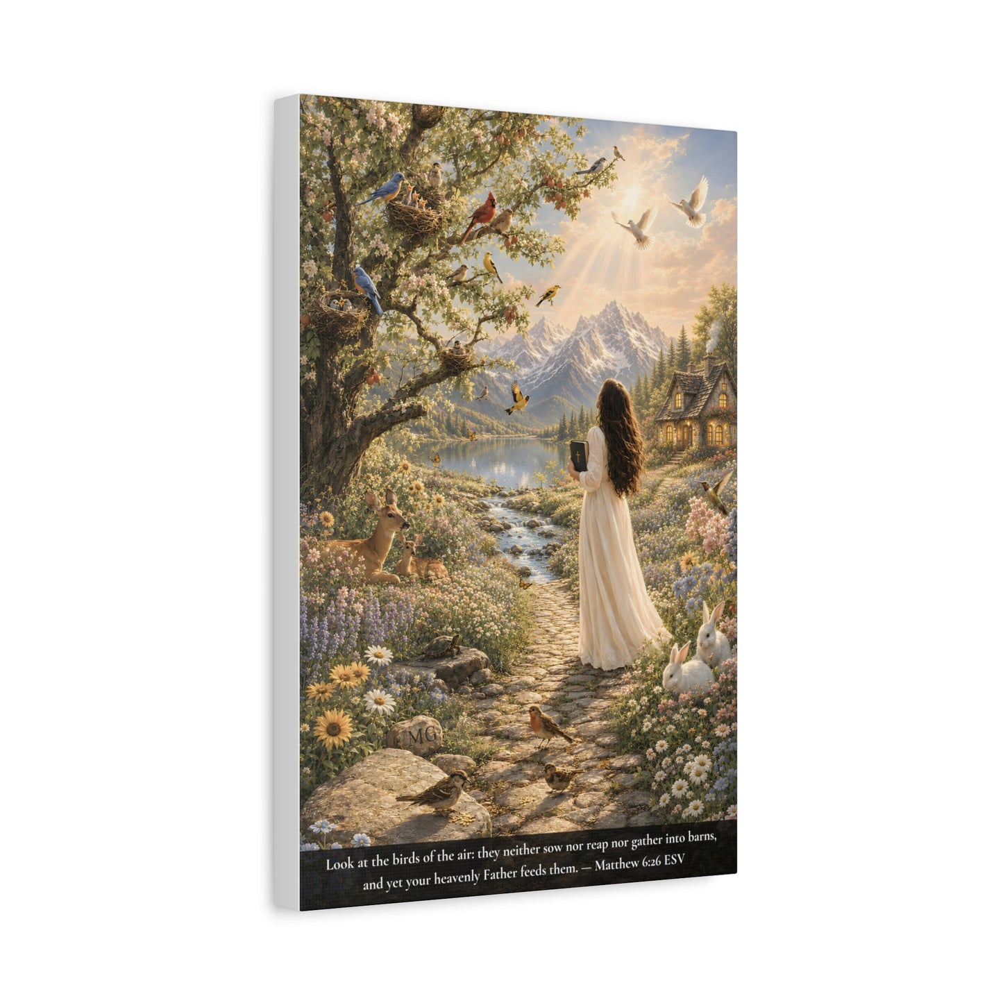 Consider the Birds of the Air — Matthew 6:26 | Classic Christian Canvas Art