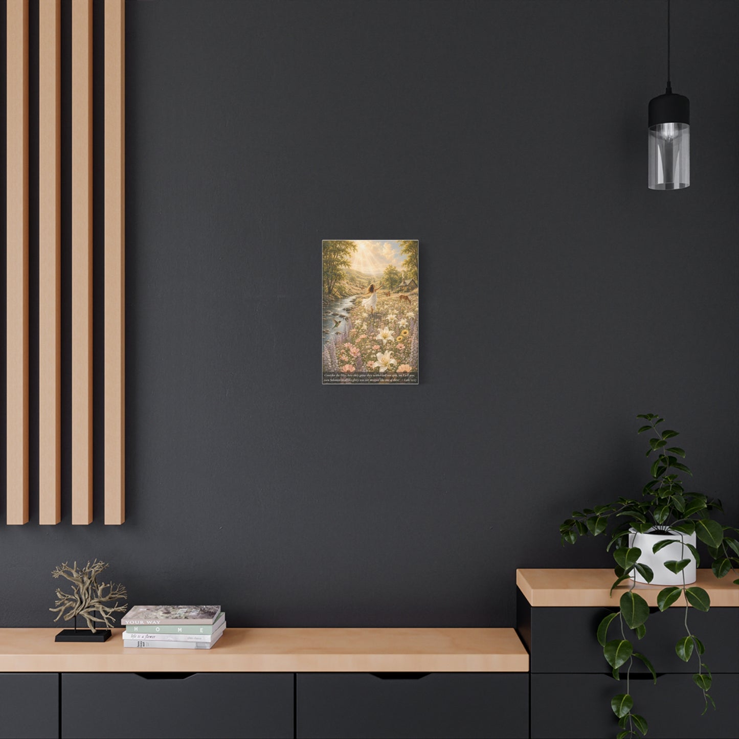 Consider the Lilies — Luke 12:27 — Classic Edition — Christian Canvas Wall Art