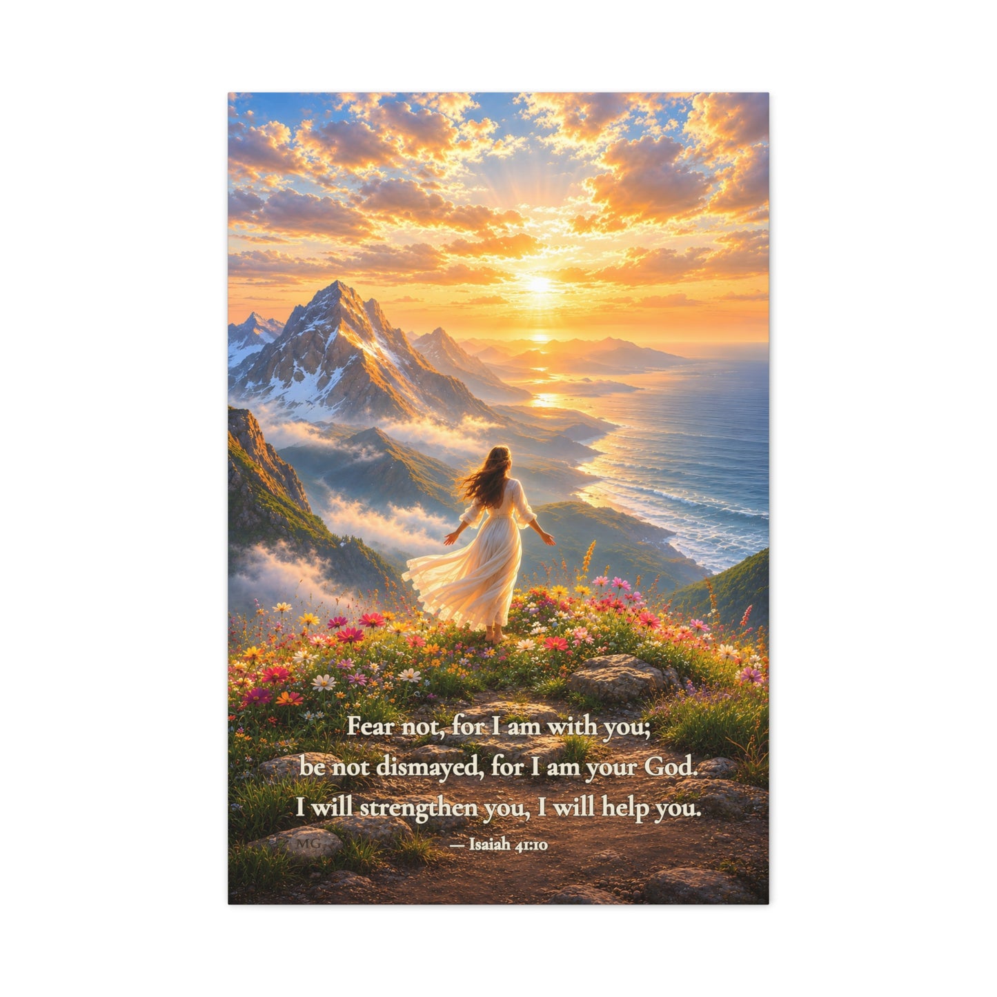 Fear Not, I Am With You — Isaiah 41:10 | Quiet Grace Canvas Wall Art