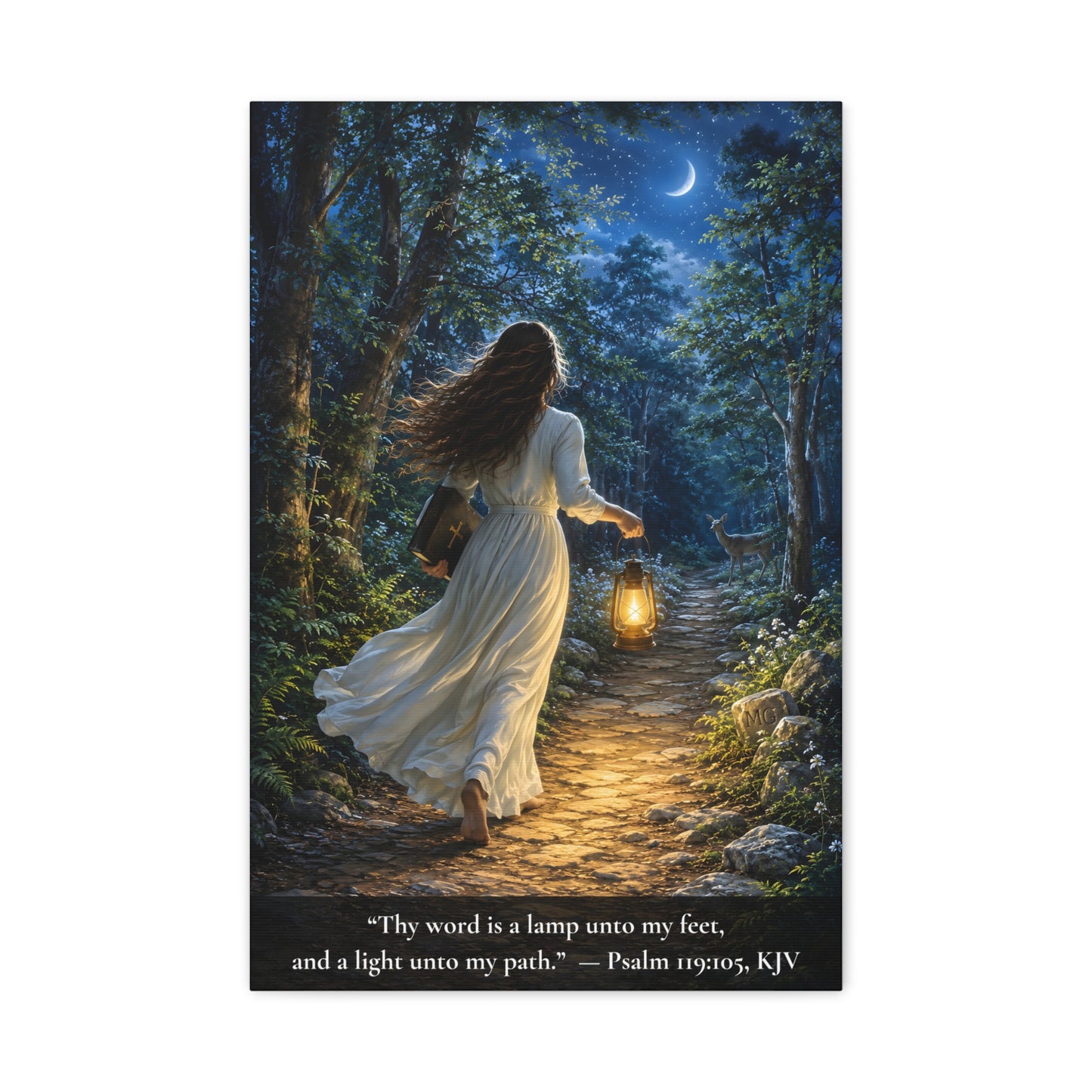 Thy Word Is a Lamp — Psalm 119:105 | Vibrant Christian Canvas Wall Art