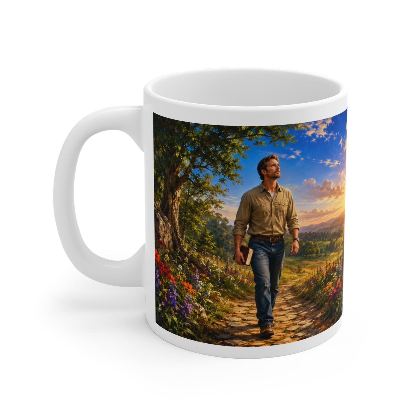 Act Justly Love Mercy Walk Humbly Coffee Mug 11oz — Micah 6:8 Christian Gift for Him