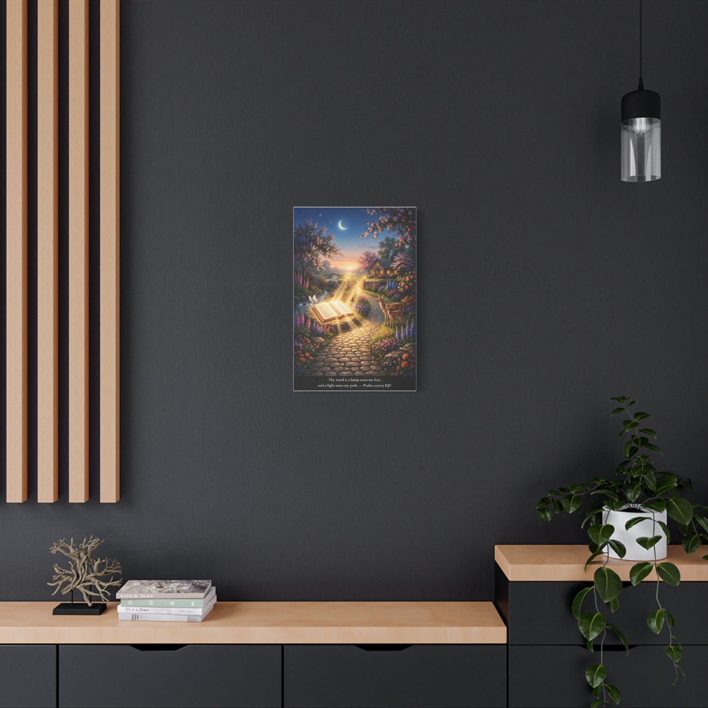 Thy Word Is a Lamp — Psalm 119:105 | Vibrant Christian Canvas Wall Art