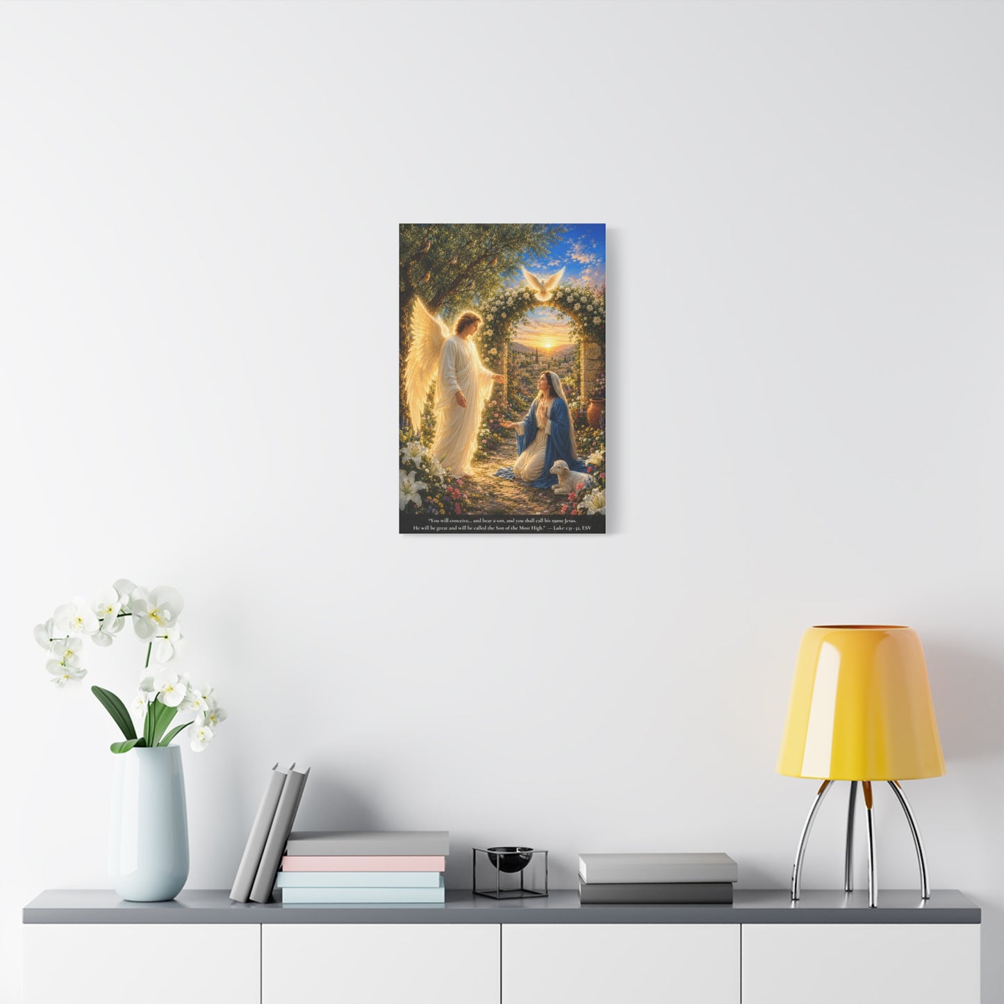 The Annunciation — Luke 1:28-38 | Vibrant Christian Canvas Wall Art